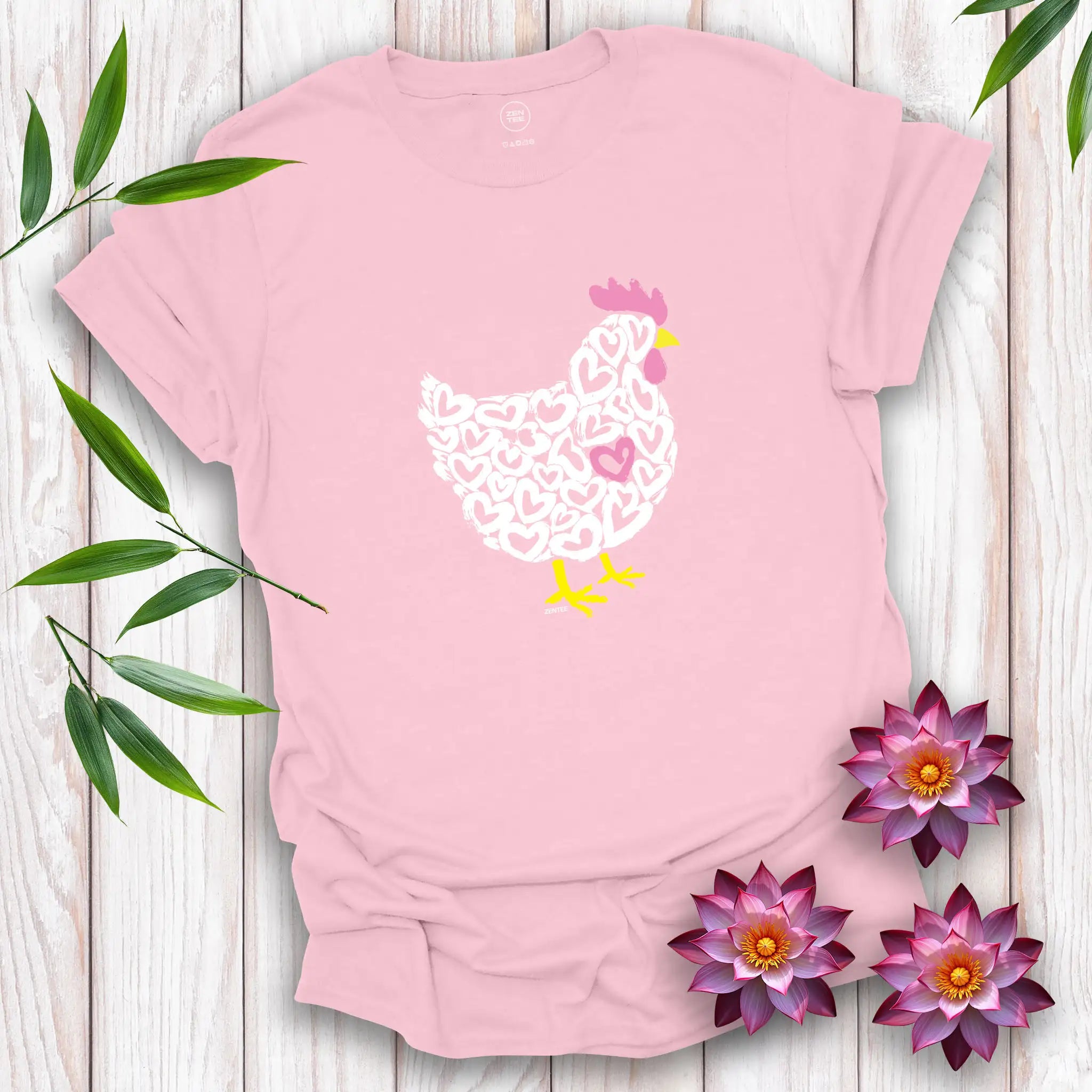 Meadow Spirits Love Heart Hen T-Shirt
