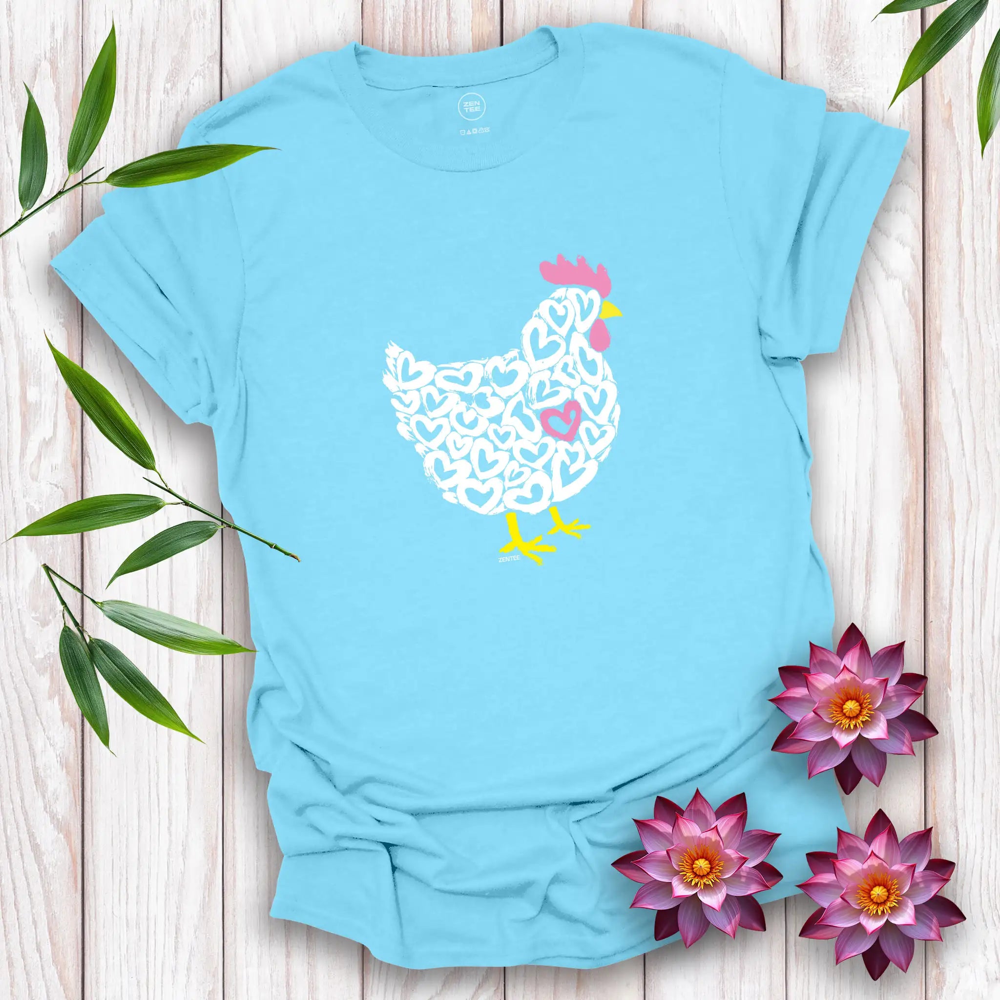 Meadow Spirits Love Heart Hen T-Shirt