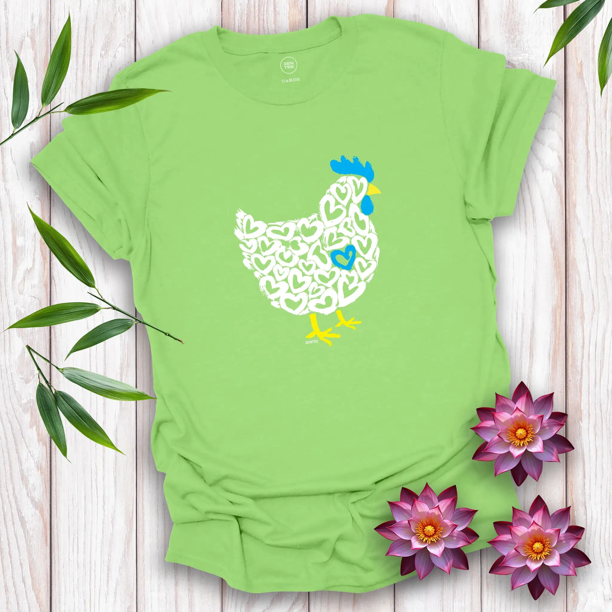Meadow Spirits Love Heart Hen T-Shirt