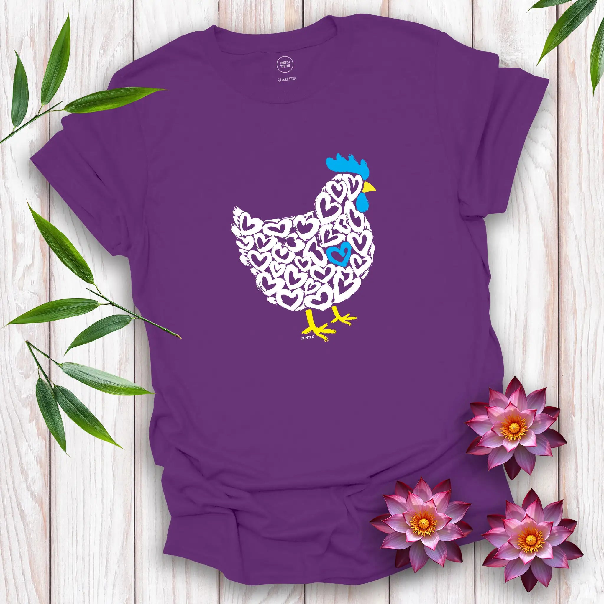 Meadow Spirits Love Heart Hen T-Shirt