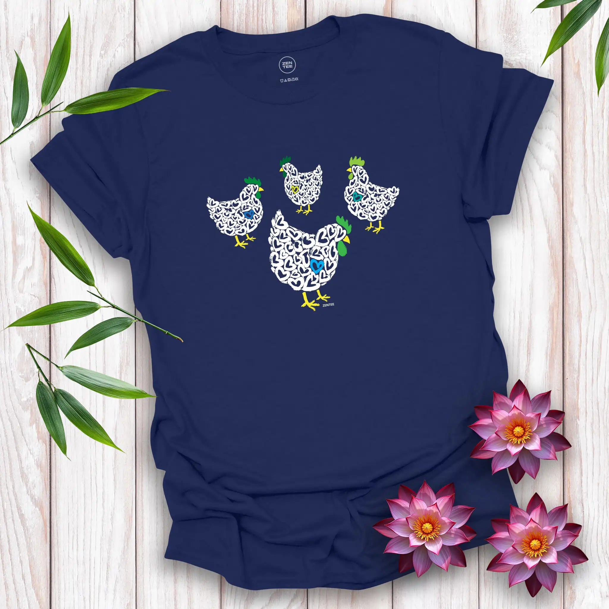 Meadow Spirits Love Heart Hens T-Shirt