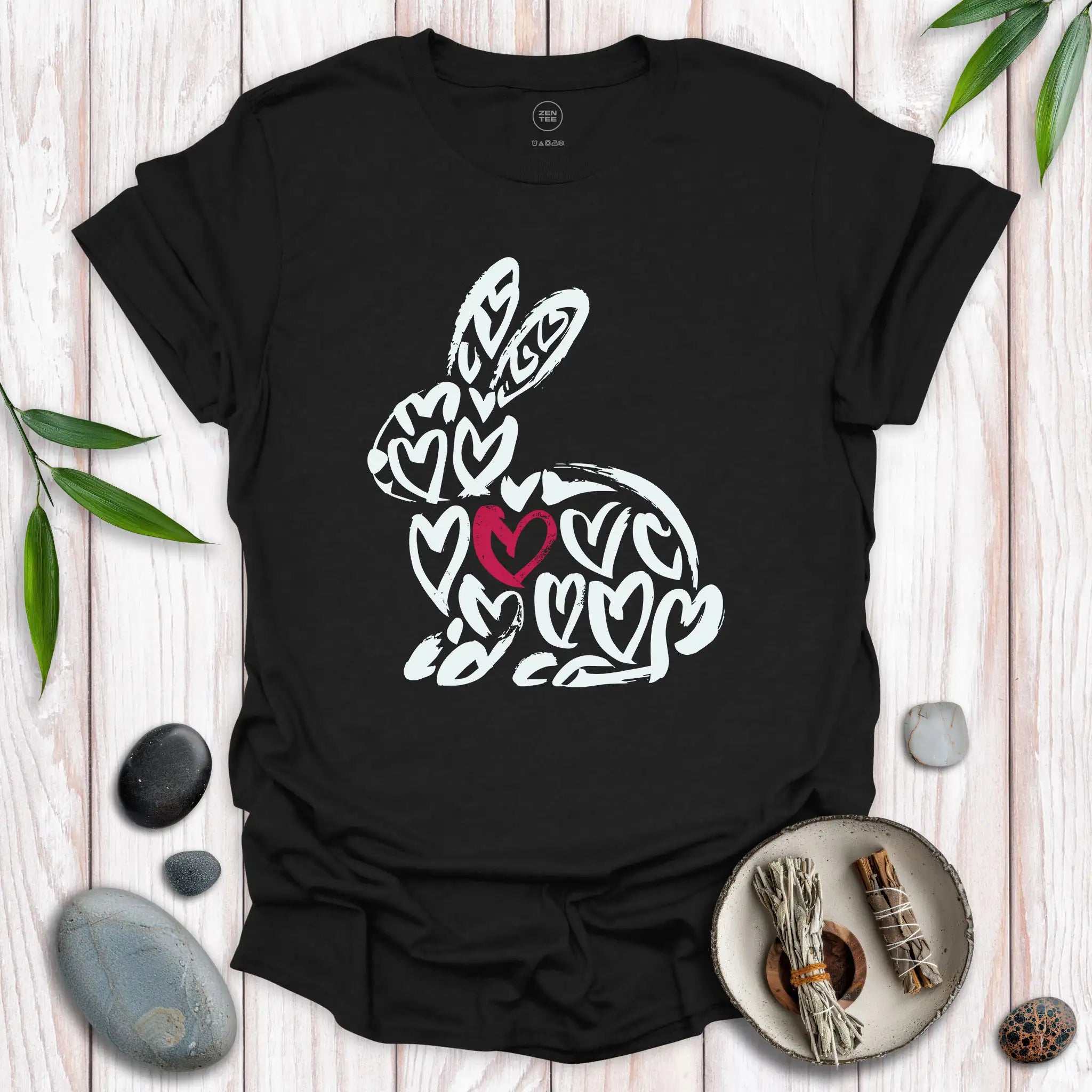 Rabbit Spirit Red Heart T-Shirt