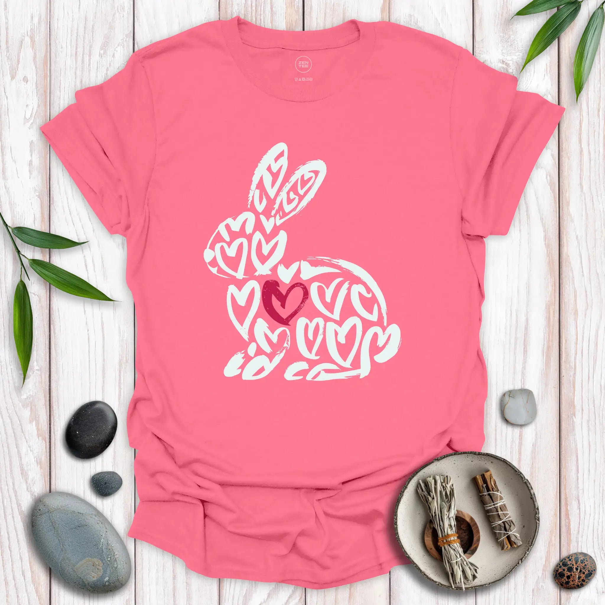 Rabbit Spirit Red Heart T-Shirt