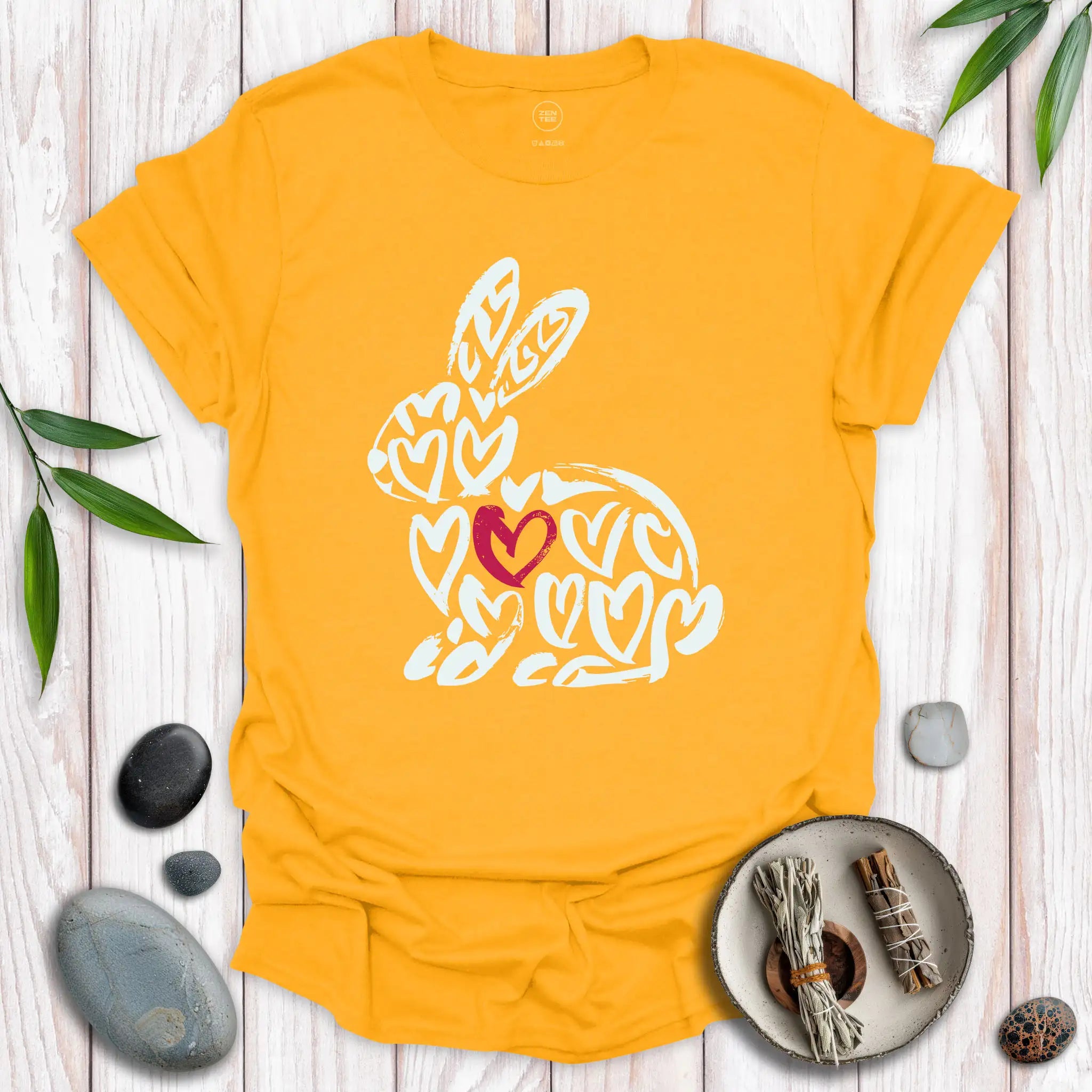 Rabbit Spirit Red Heart T-Shirt