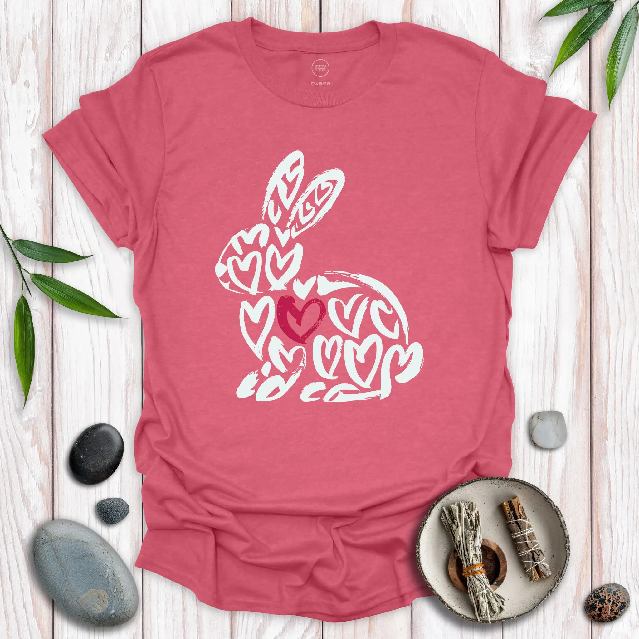 Rabbit Spirit Red Heart T-Shirt