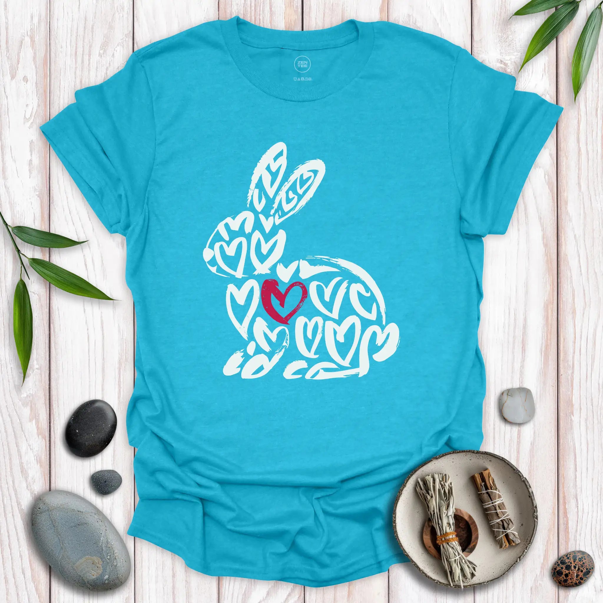 Rabbit Spirit Red Heart T-Shirt