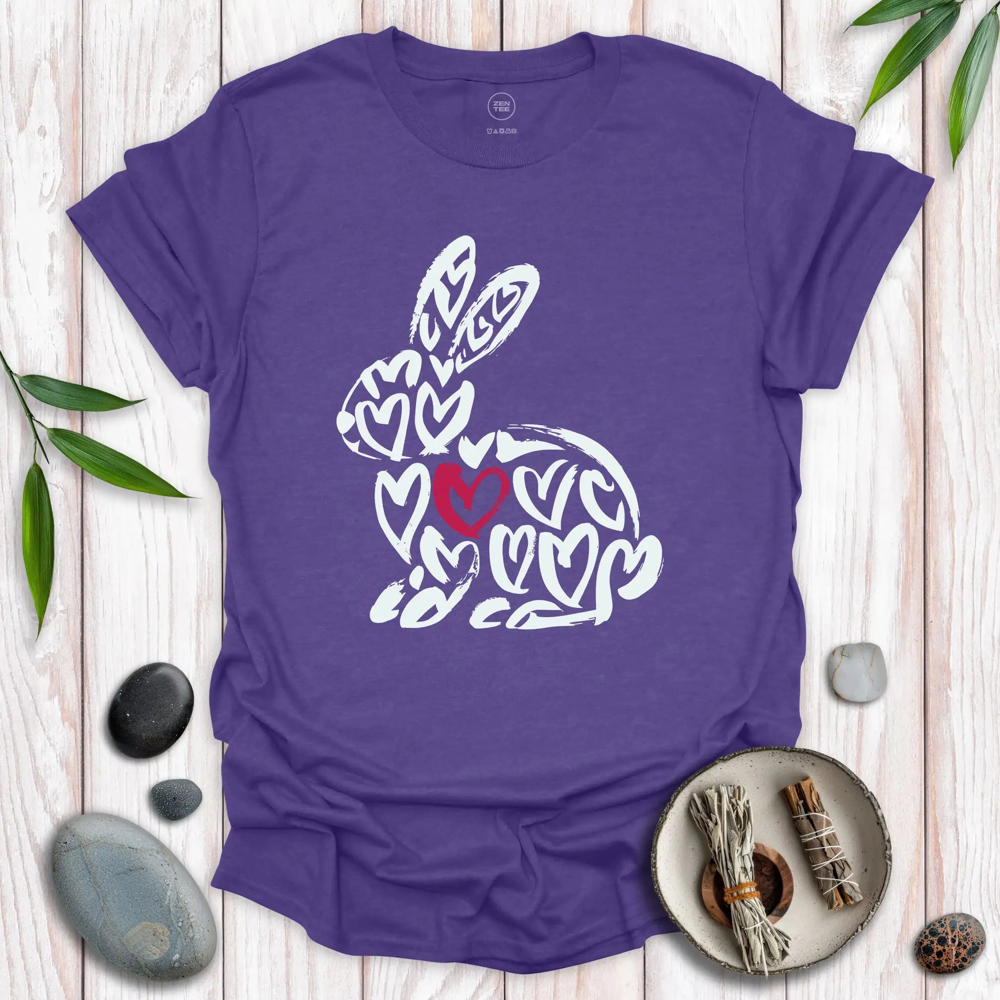 Rabbit Spirit Red Heart T-Shirt