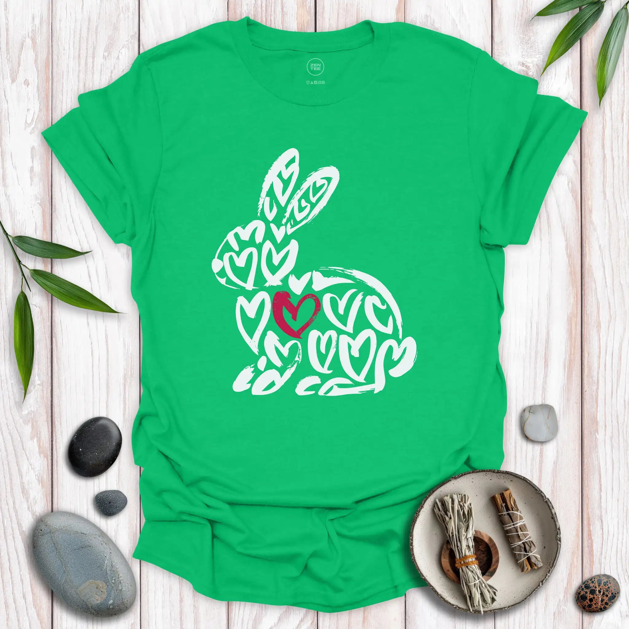 Rabbit Spirit Red Heart T-Shirt