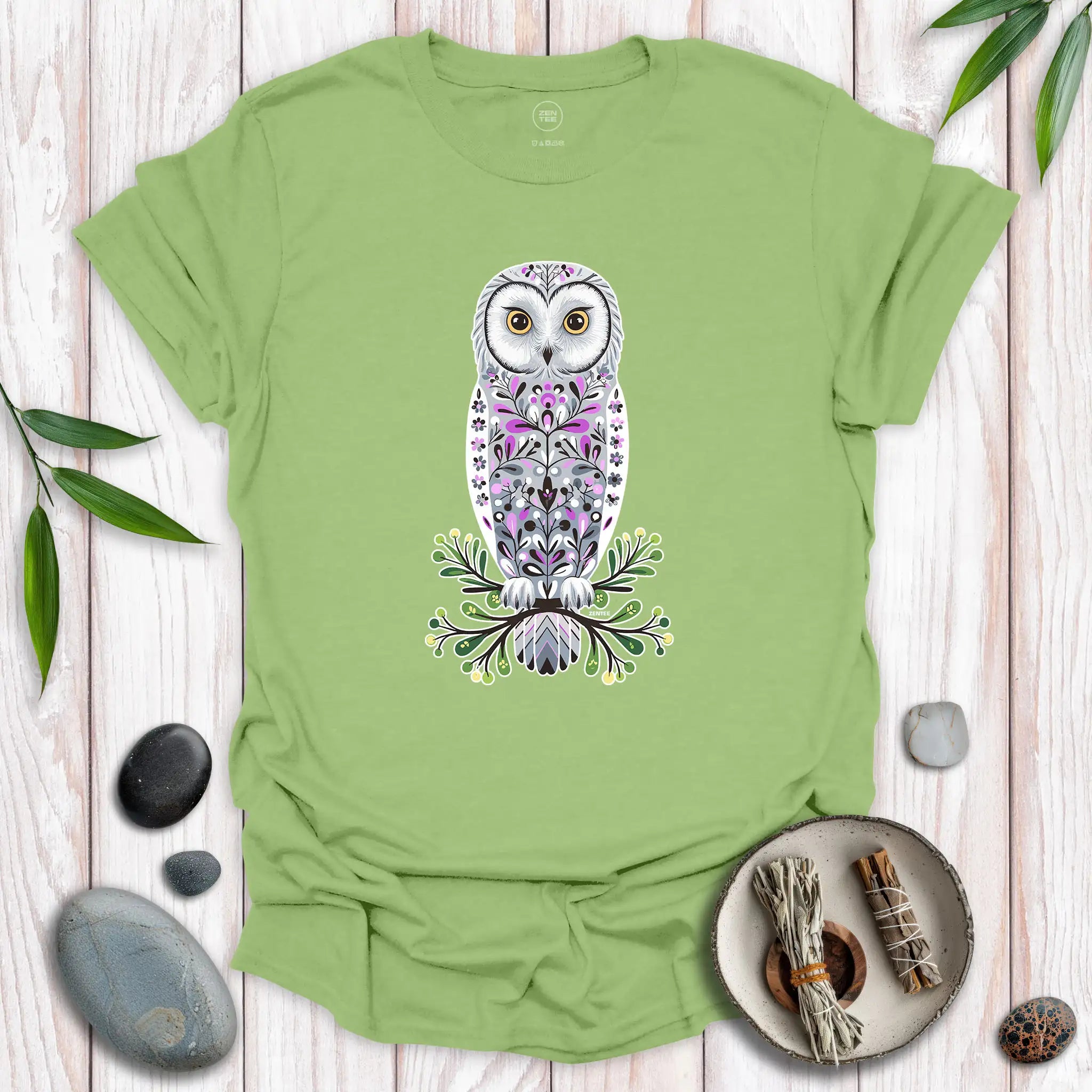 Standing Snowy Owl Spirit T-Shirt