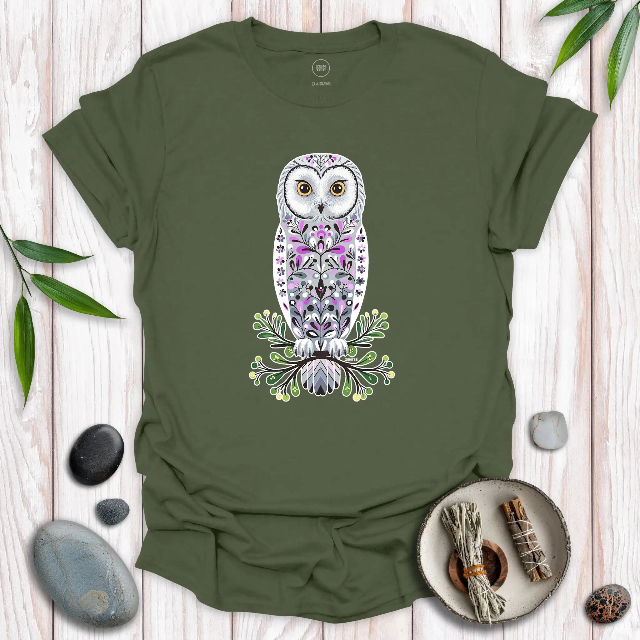 Standing Snowy Owl Spirit T-Shirt