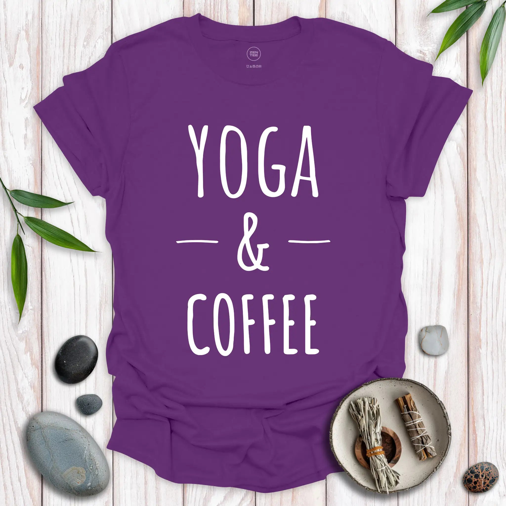 Yoga and Coffee No Frills T-Shirt