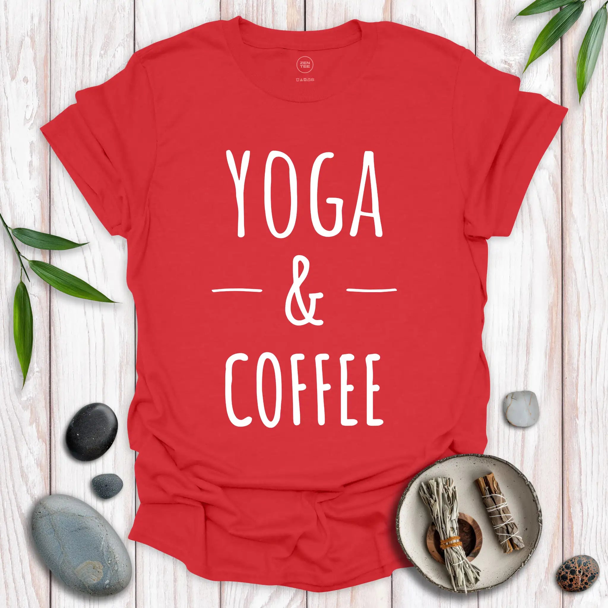 Yoga and Coffee No Frills T-Shirt