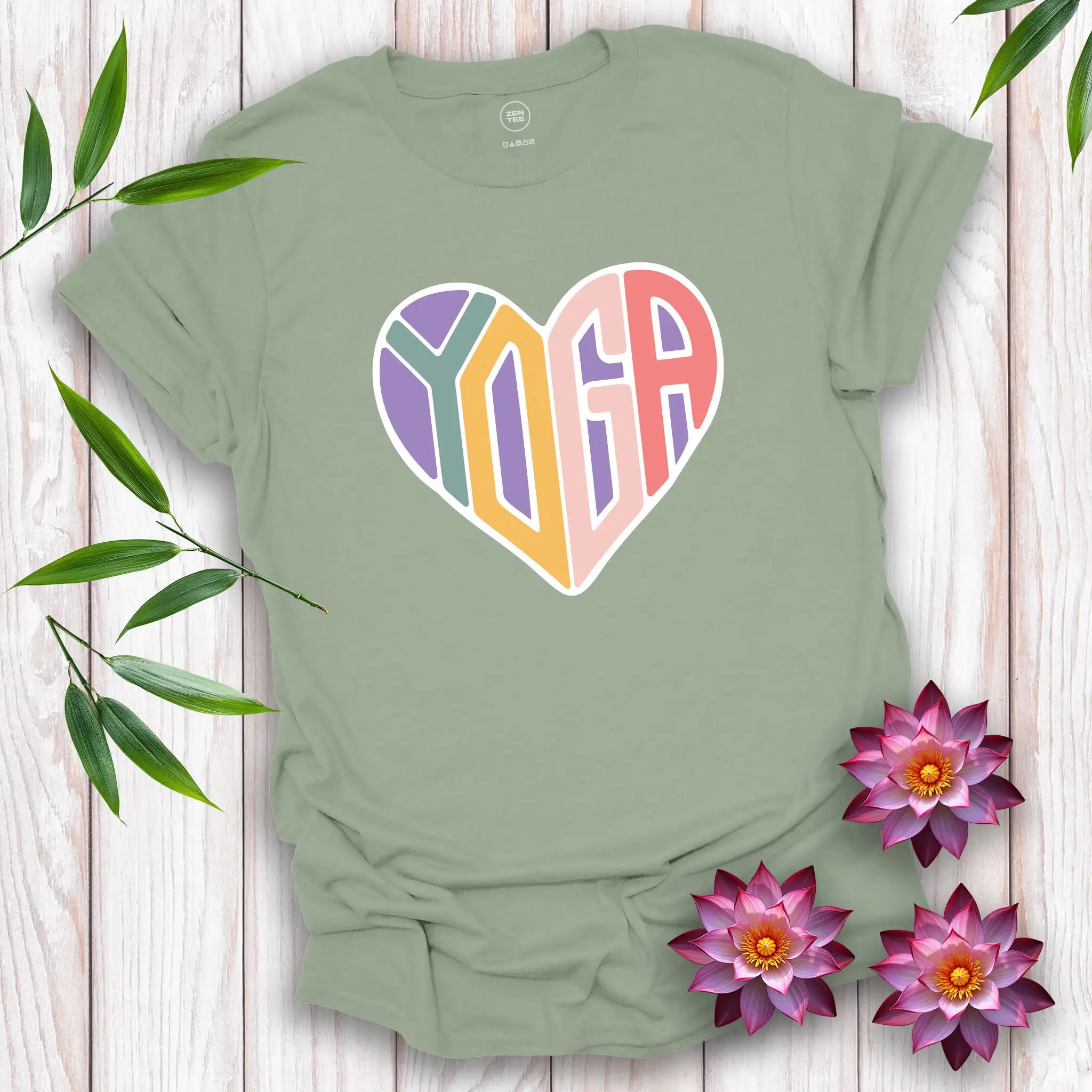Love Heart Yoga T-Shirt