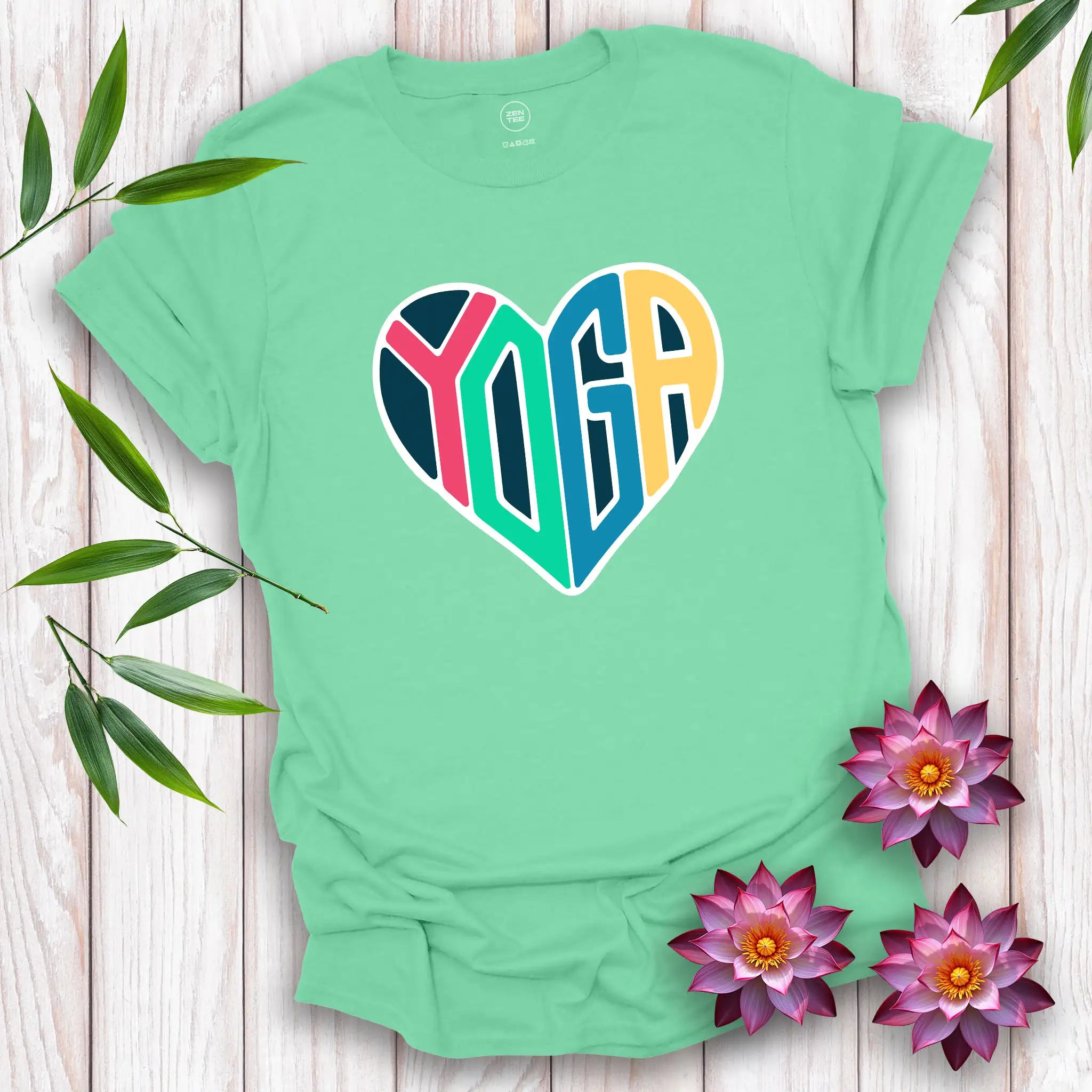Love Heart Yoga T-Shirt