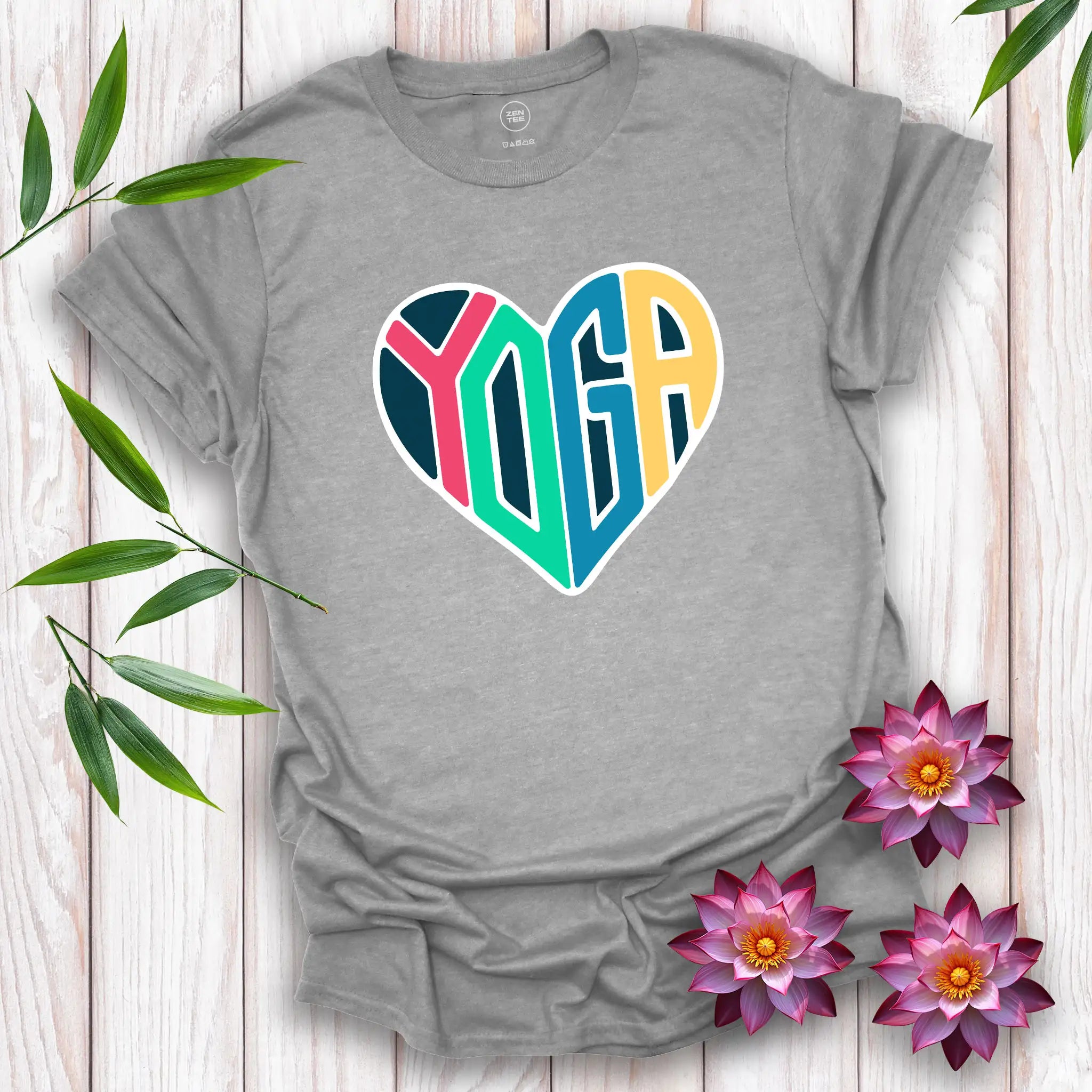 Love Heart Yoga T-Shirt