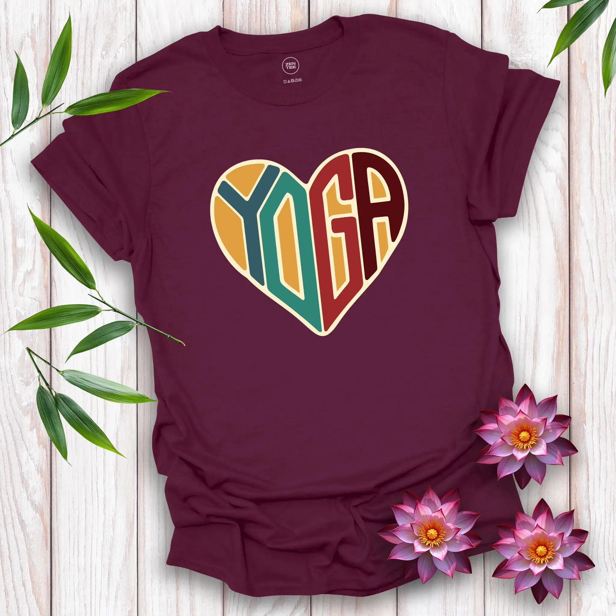 Love Heart Yoga T-Shirt