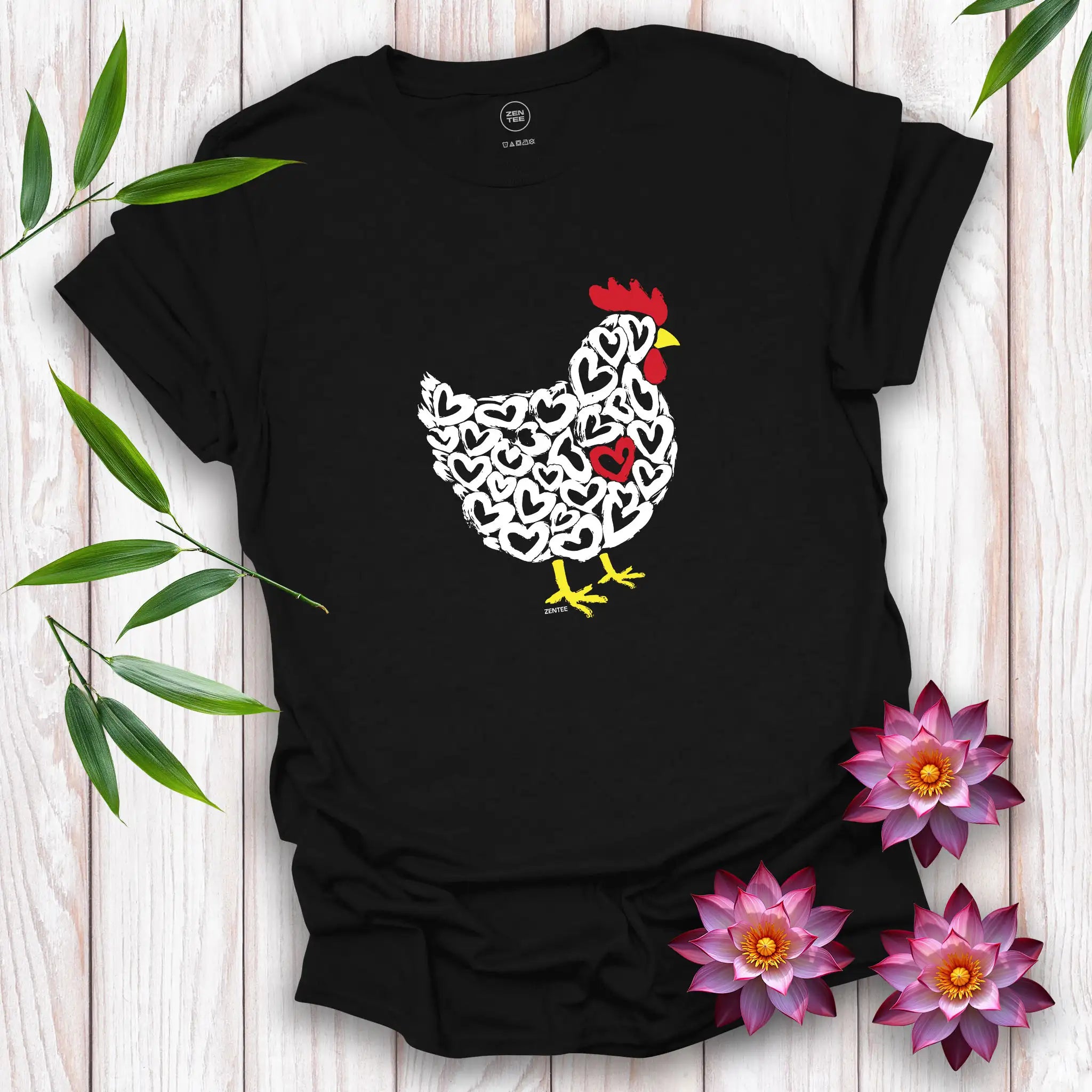 Meadow Spirits Love Heart Hen T-Shirt