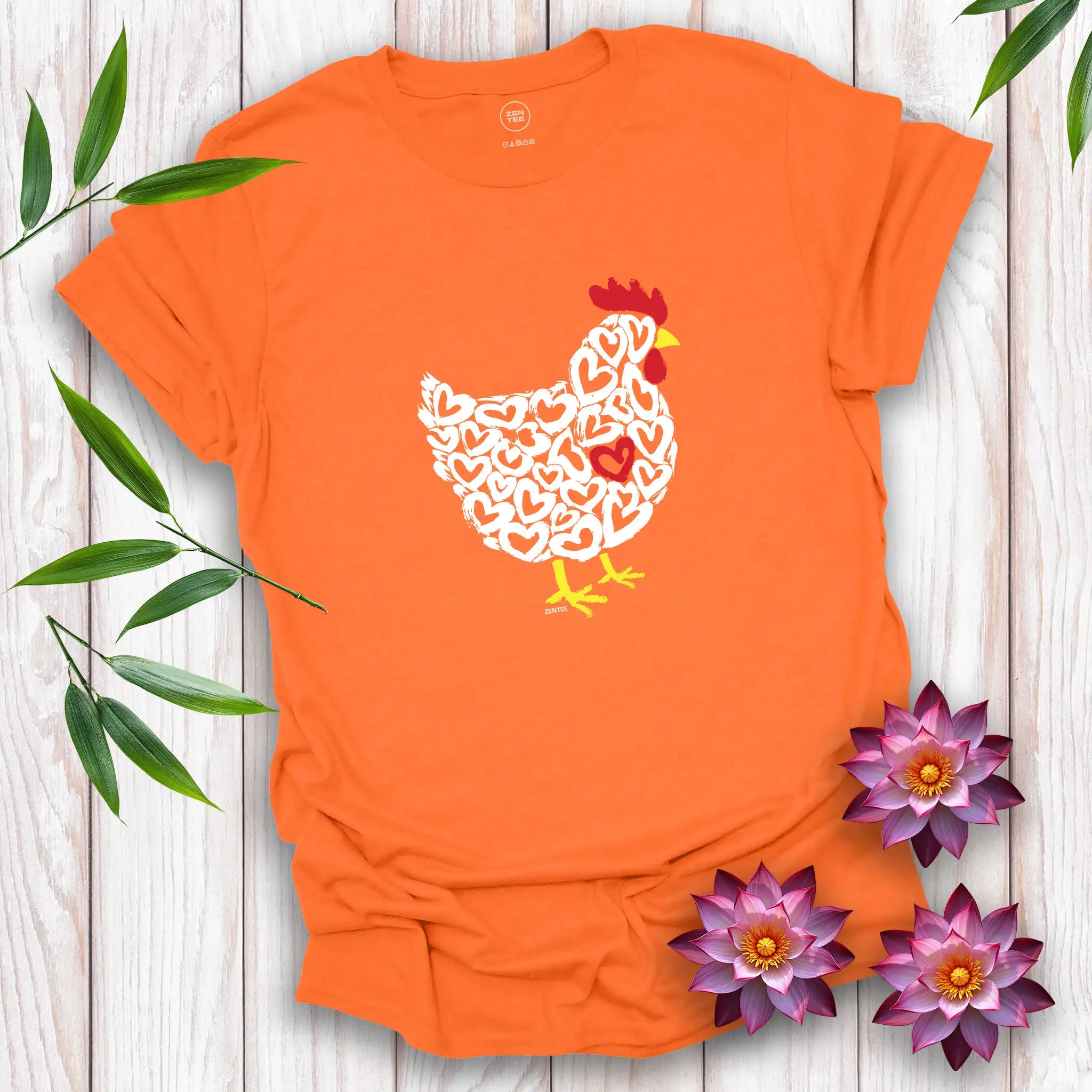 Meadow Spirits Love Heart Hen T-Shirt