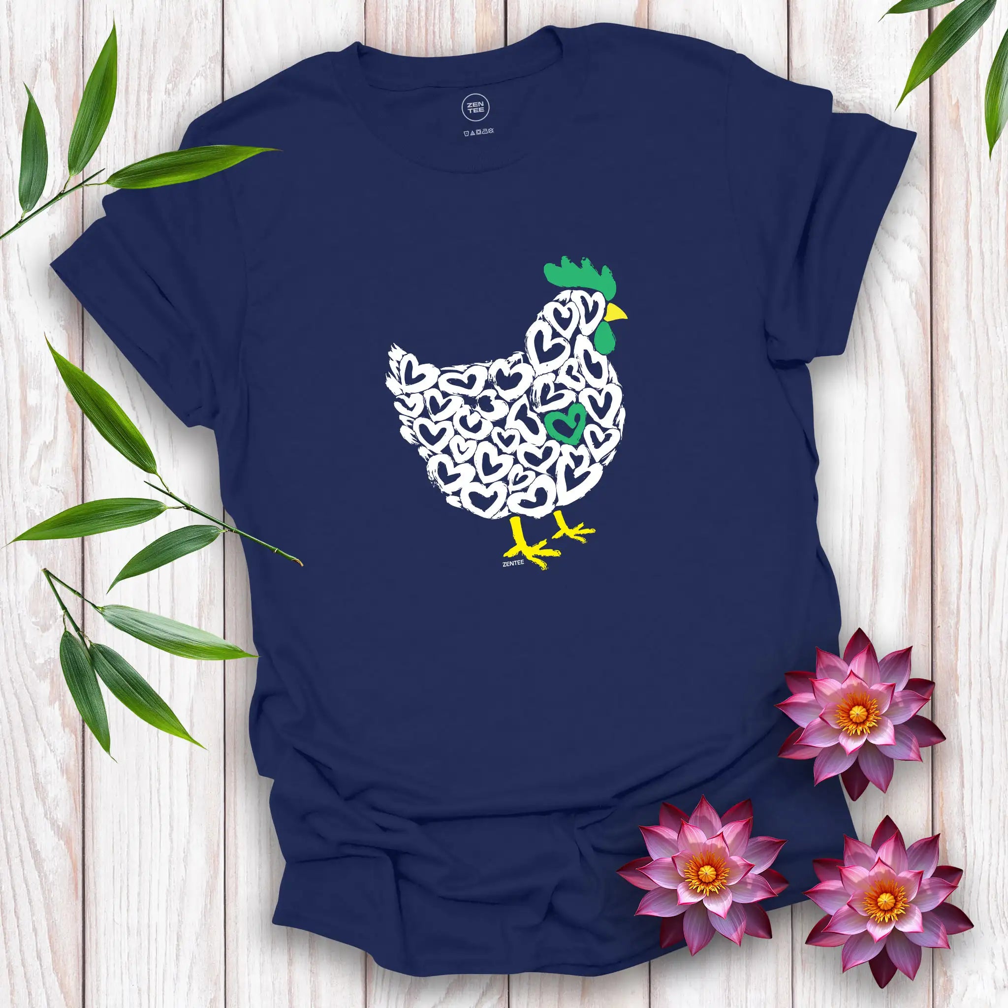 Meadow Spirits Love Heart Hen T-Shirt