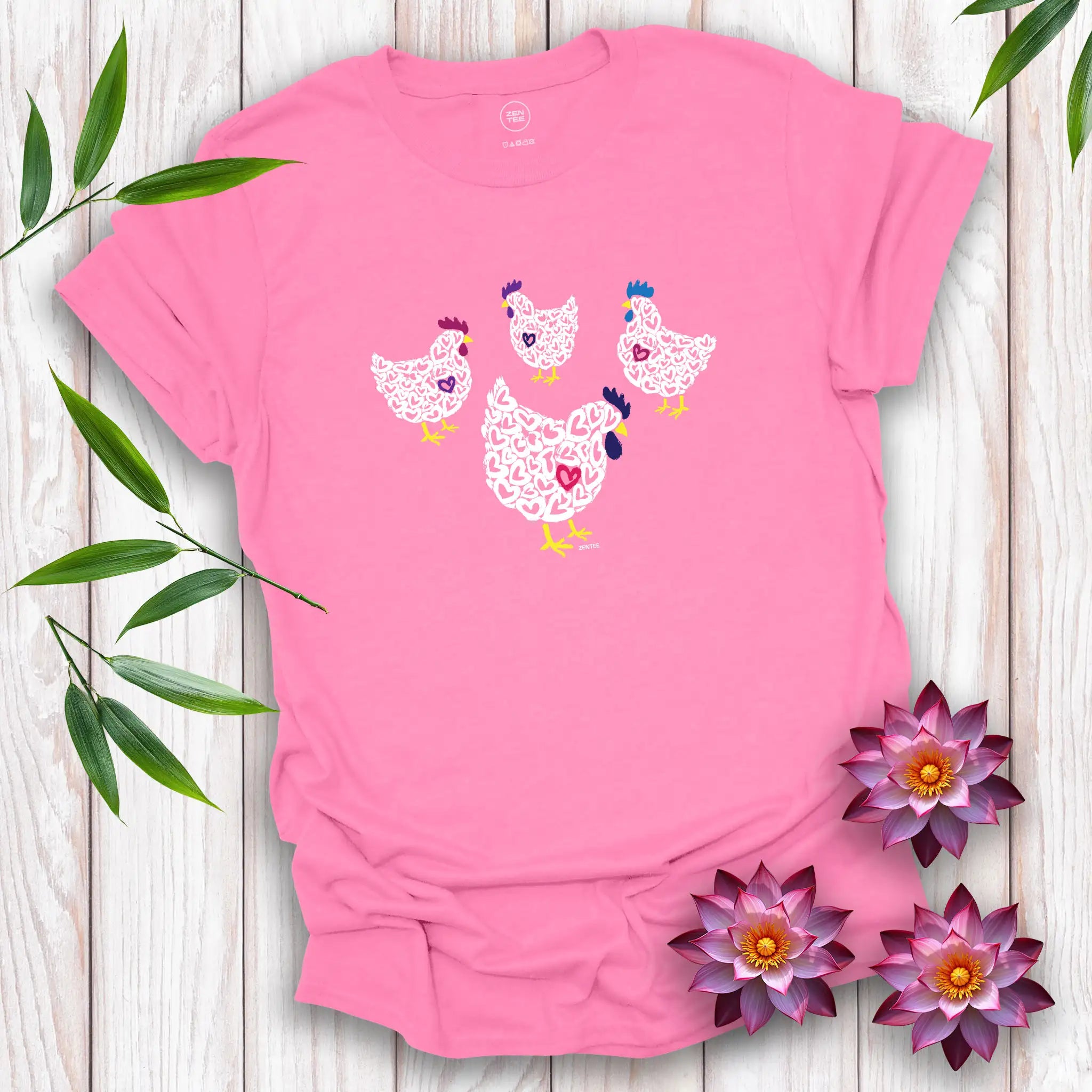 Meadow Spirits Love Heart Hens T-Shirt