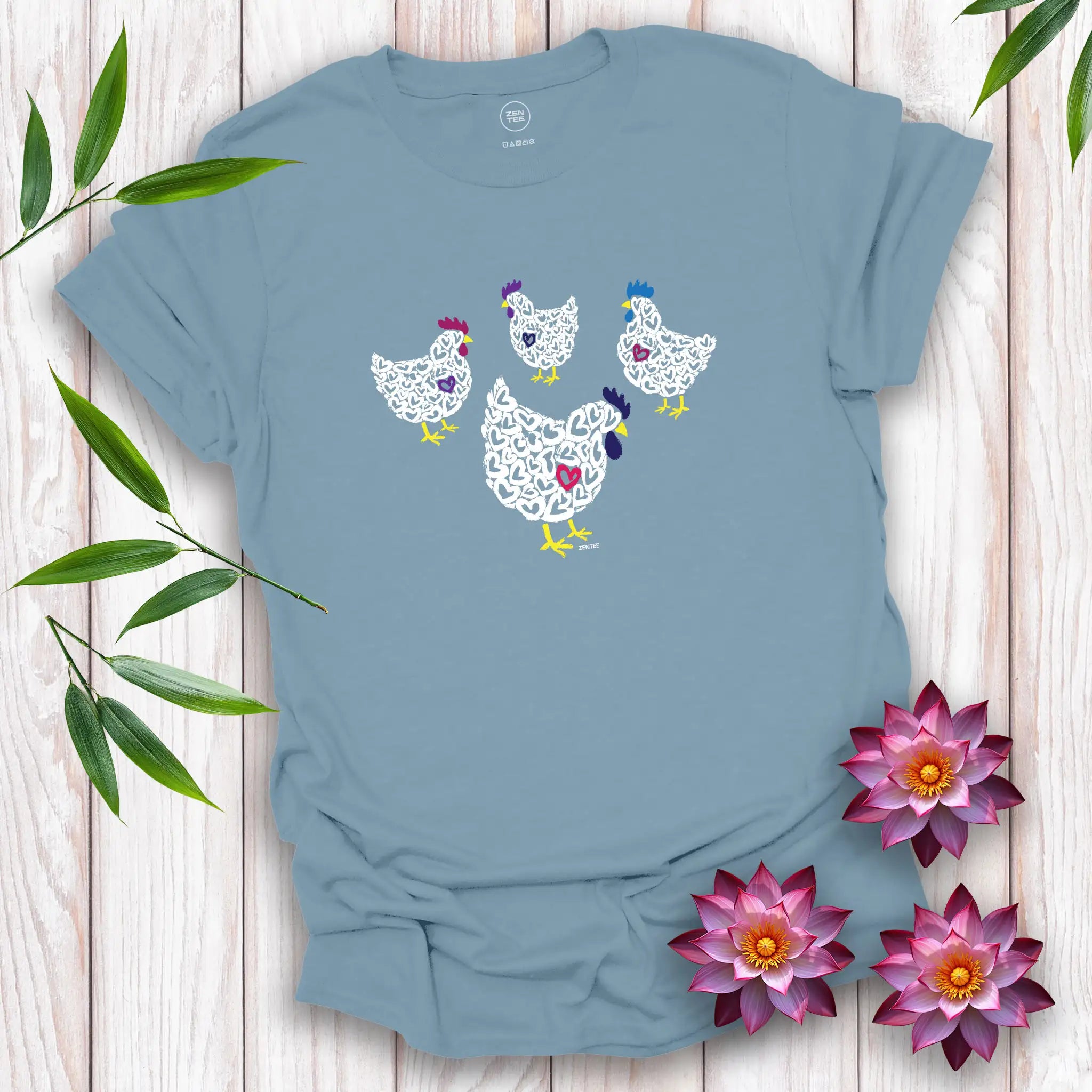 Meadow Spirits Love Heart Hens T-Shirt