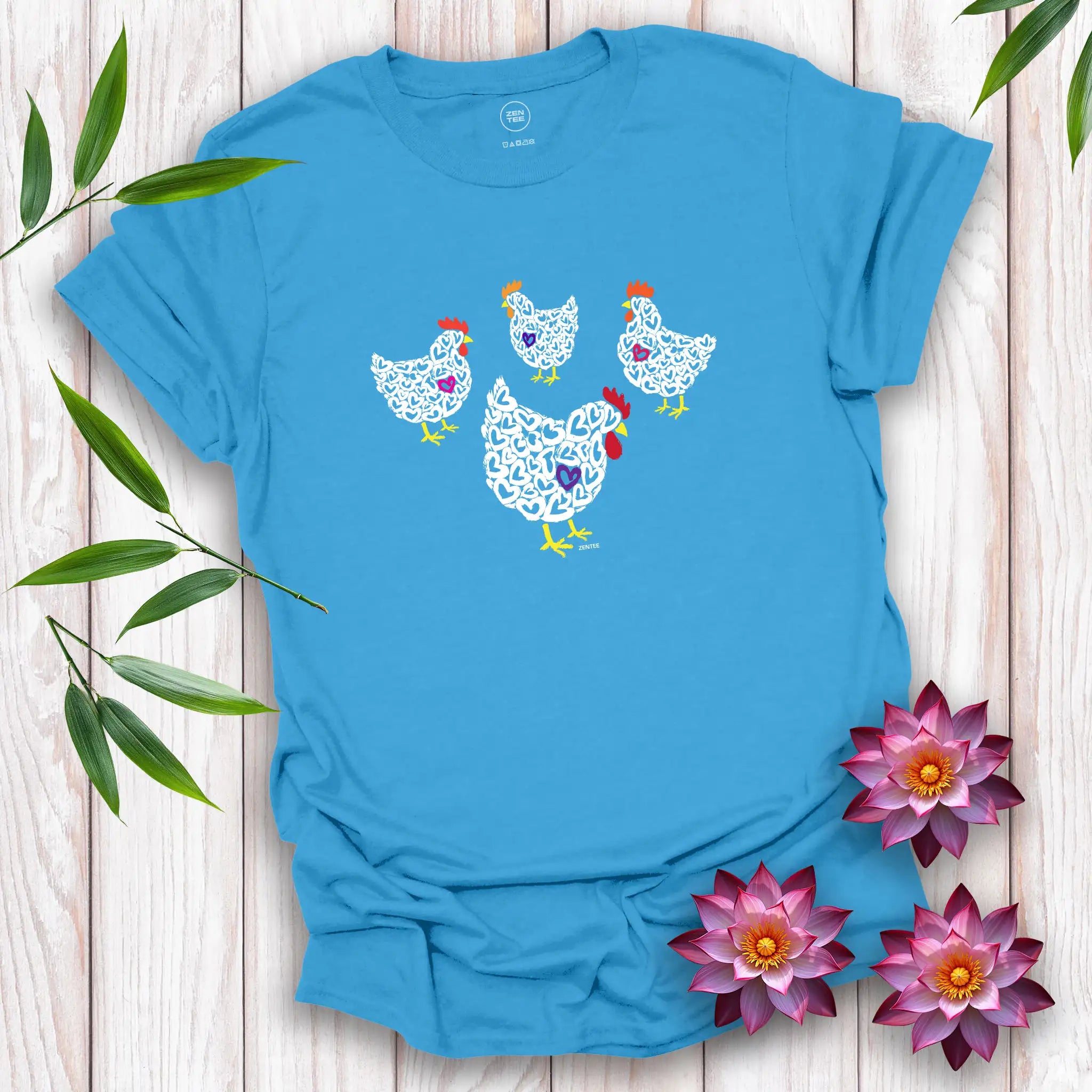 Meadow Spirits Love Heart Hens T-Shirt