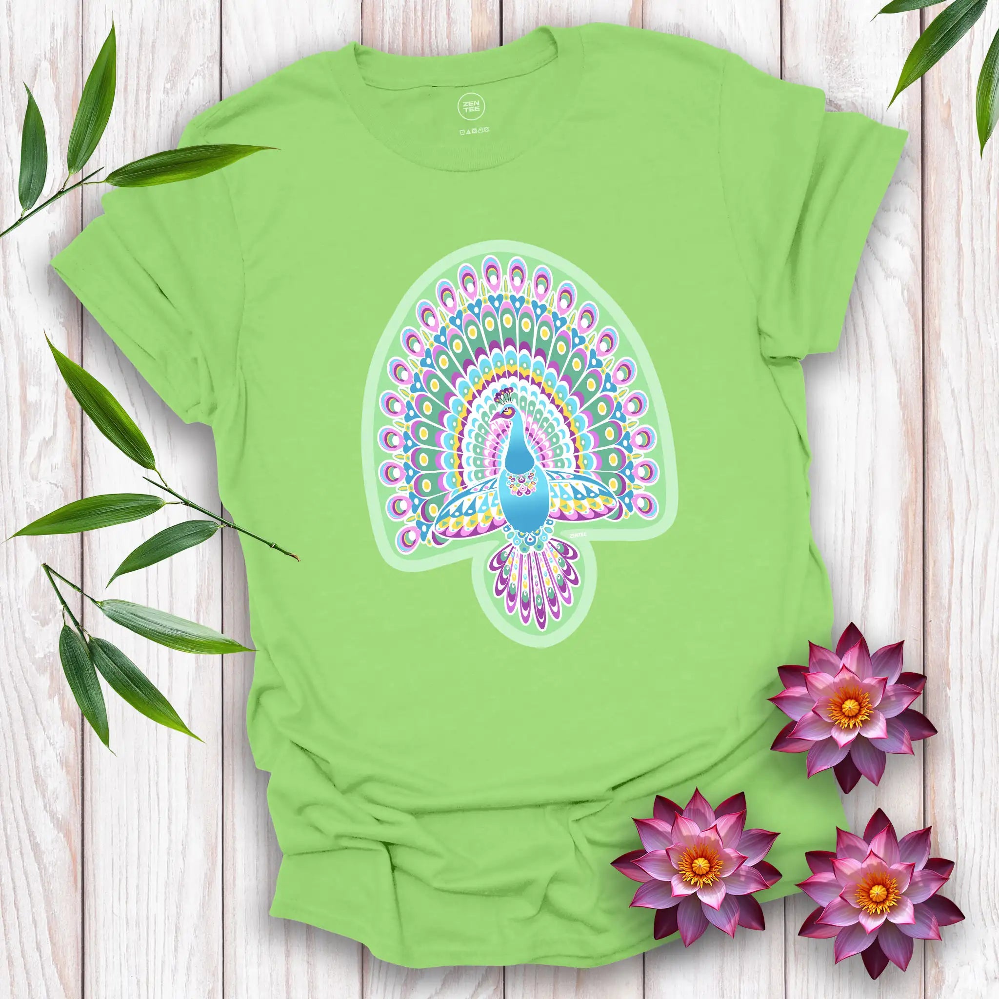 Peace Birds: Peacock T-Shirt