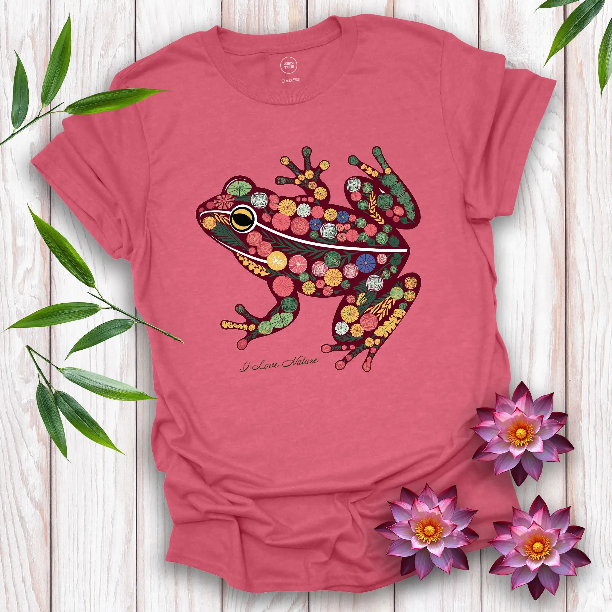Frog Spirit Flowers T-shirt