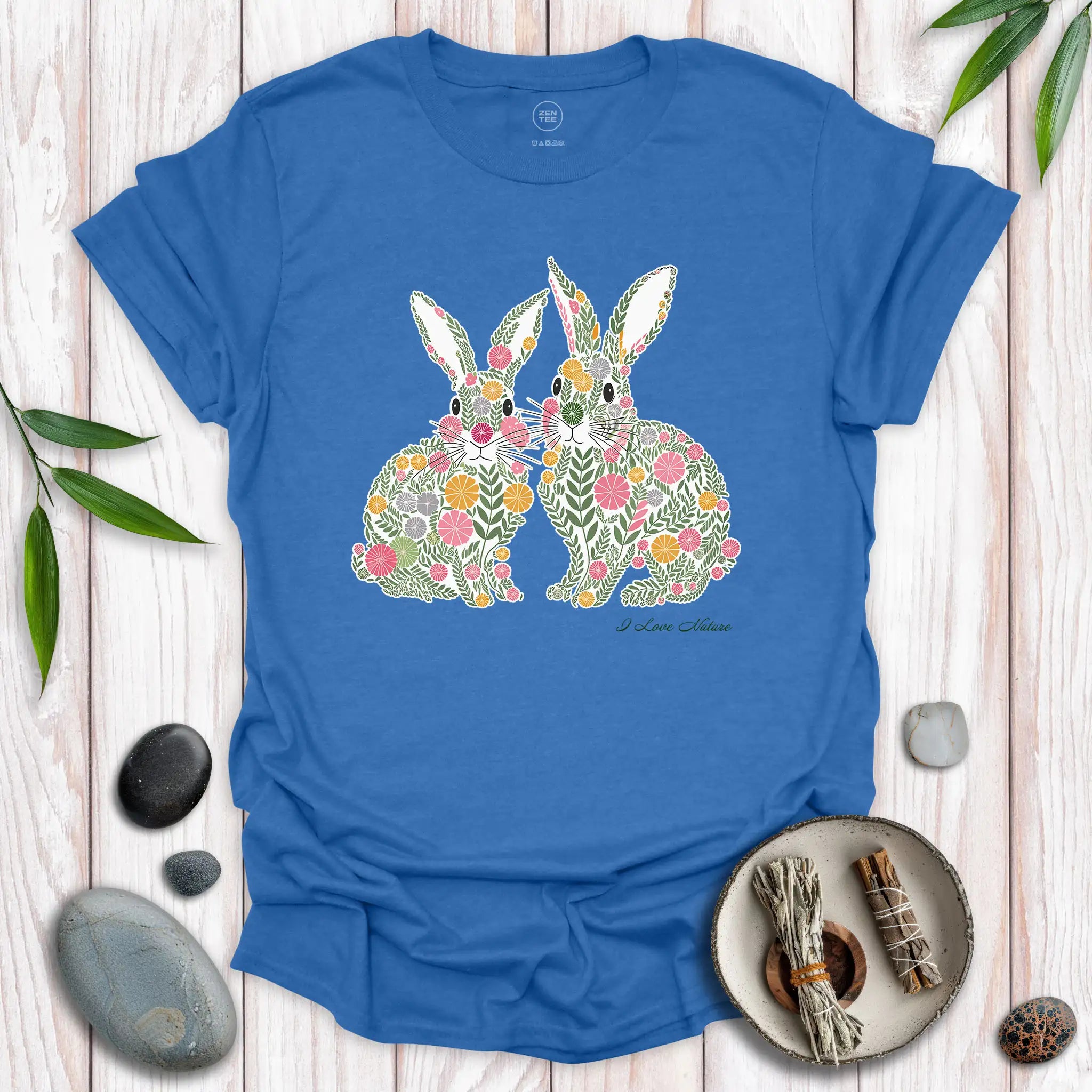 Rabbits Spirit Flower T-Shirt