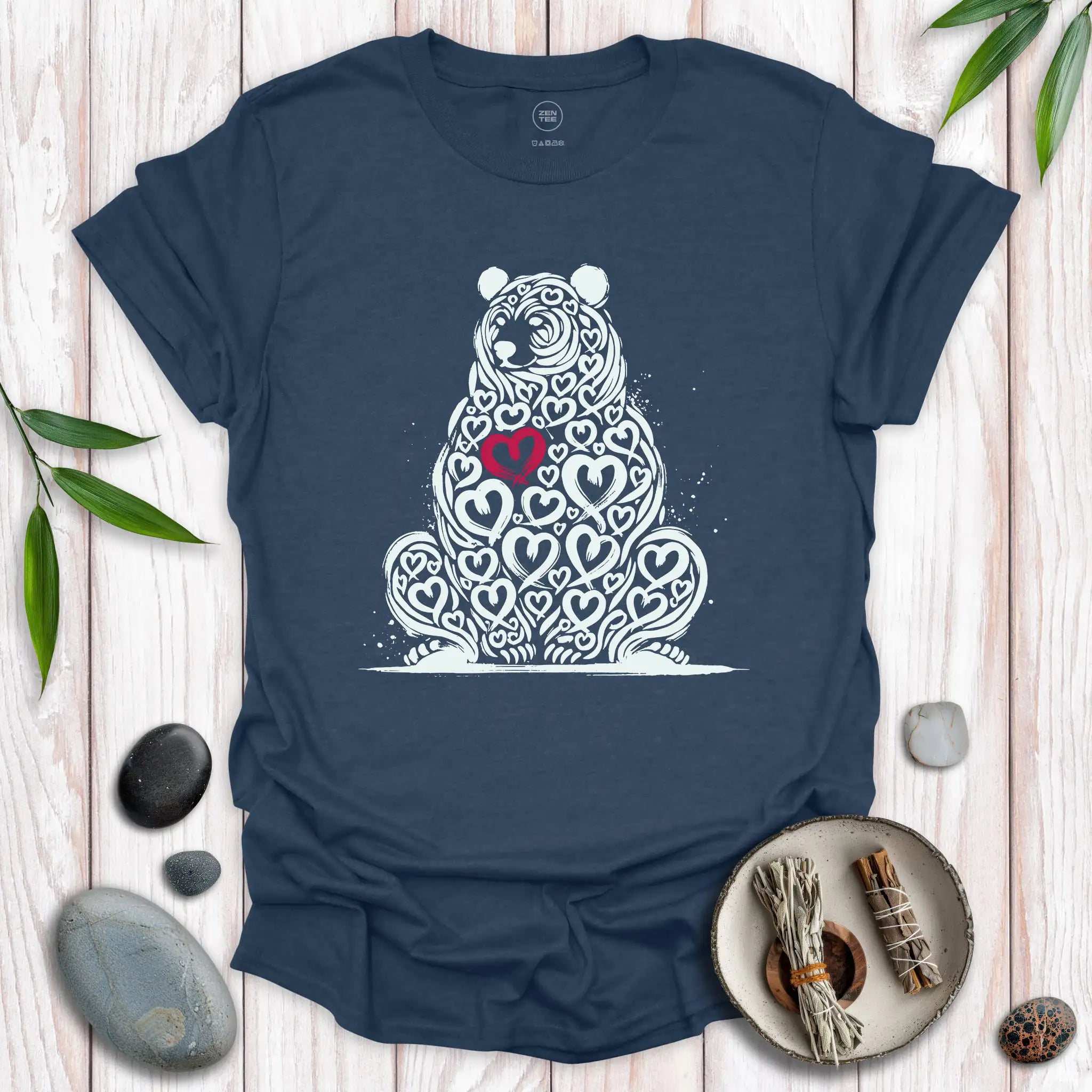 Bear Spirit Red Heart T-Shirt