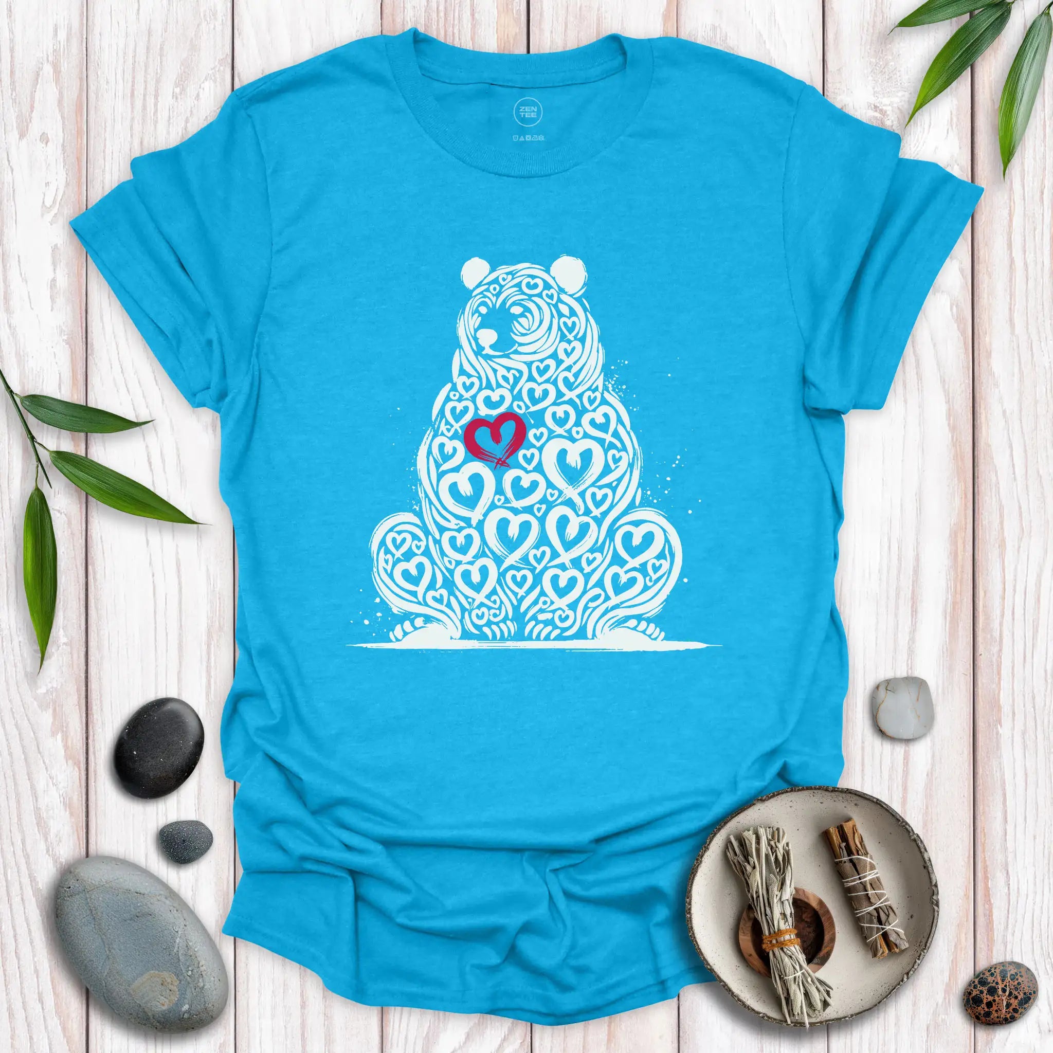 Bear Spirit Red Heart T-Shirt