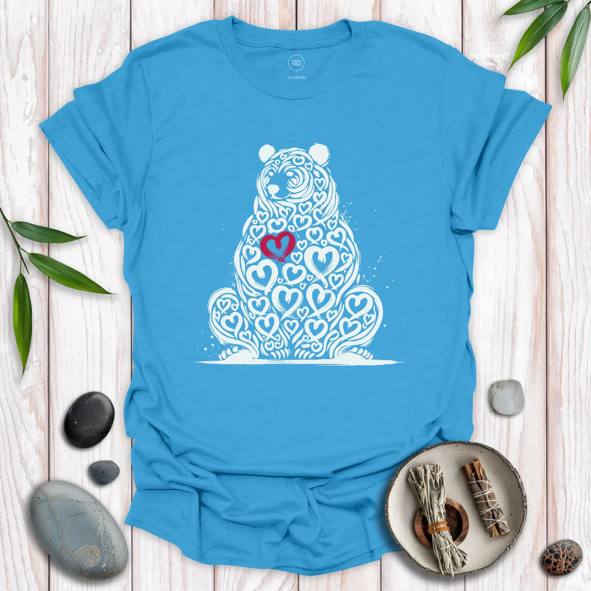Bear Spirit Red Heart T-Shirt