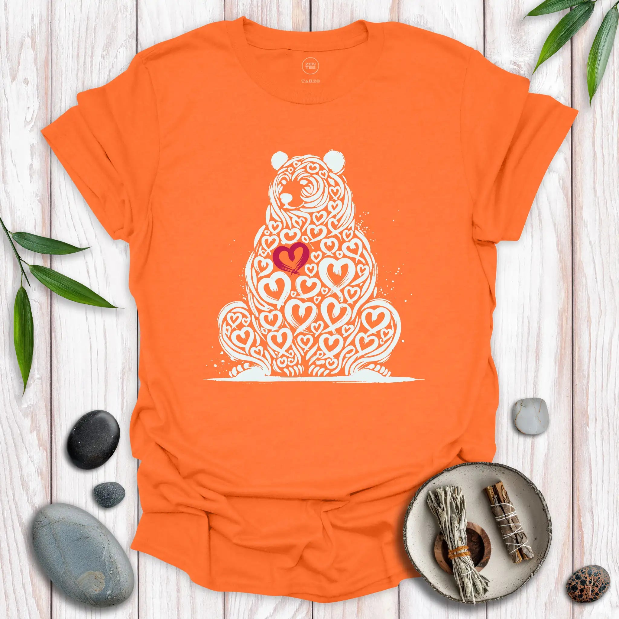 Bear Spirit Red Heart T-Shirt