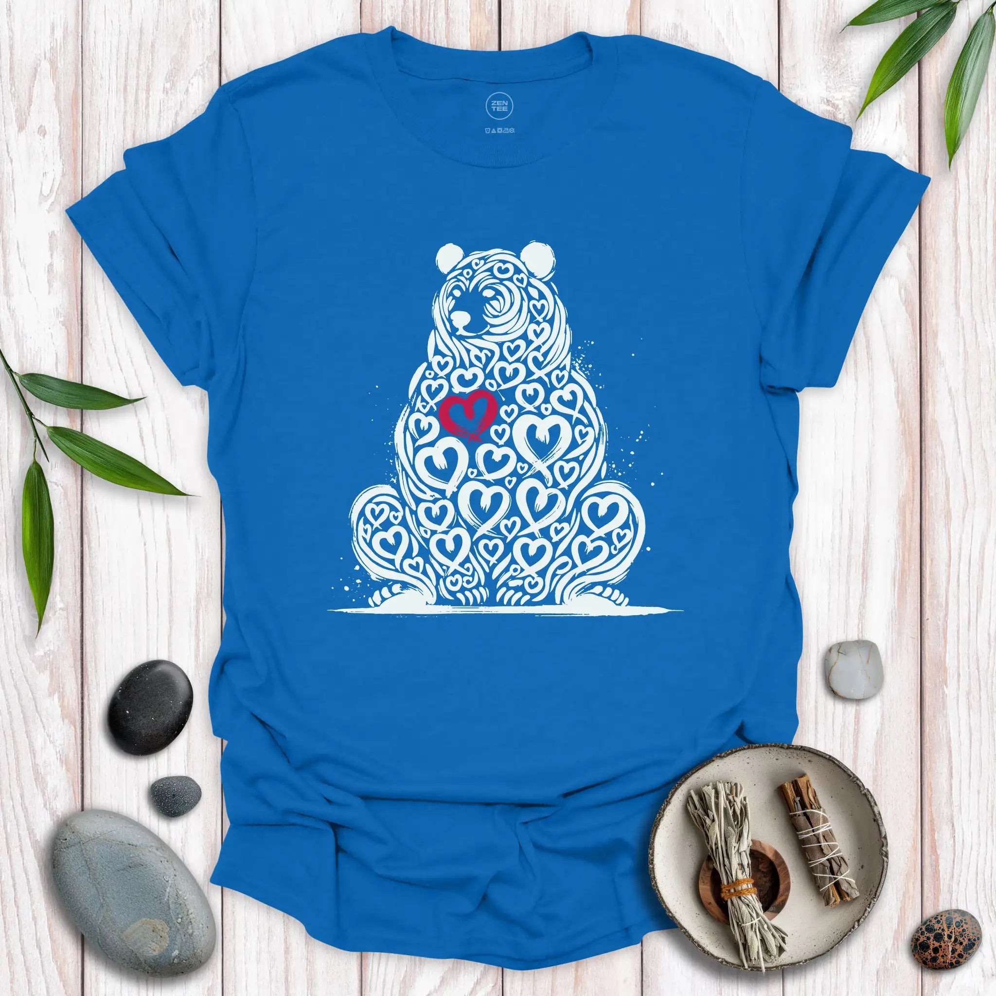 Bear Spirit Red Heart T-Shirt
