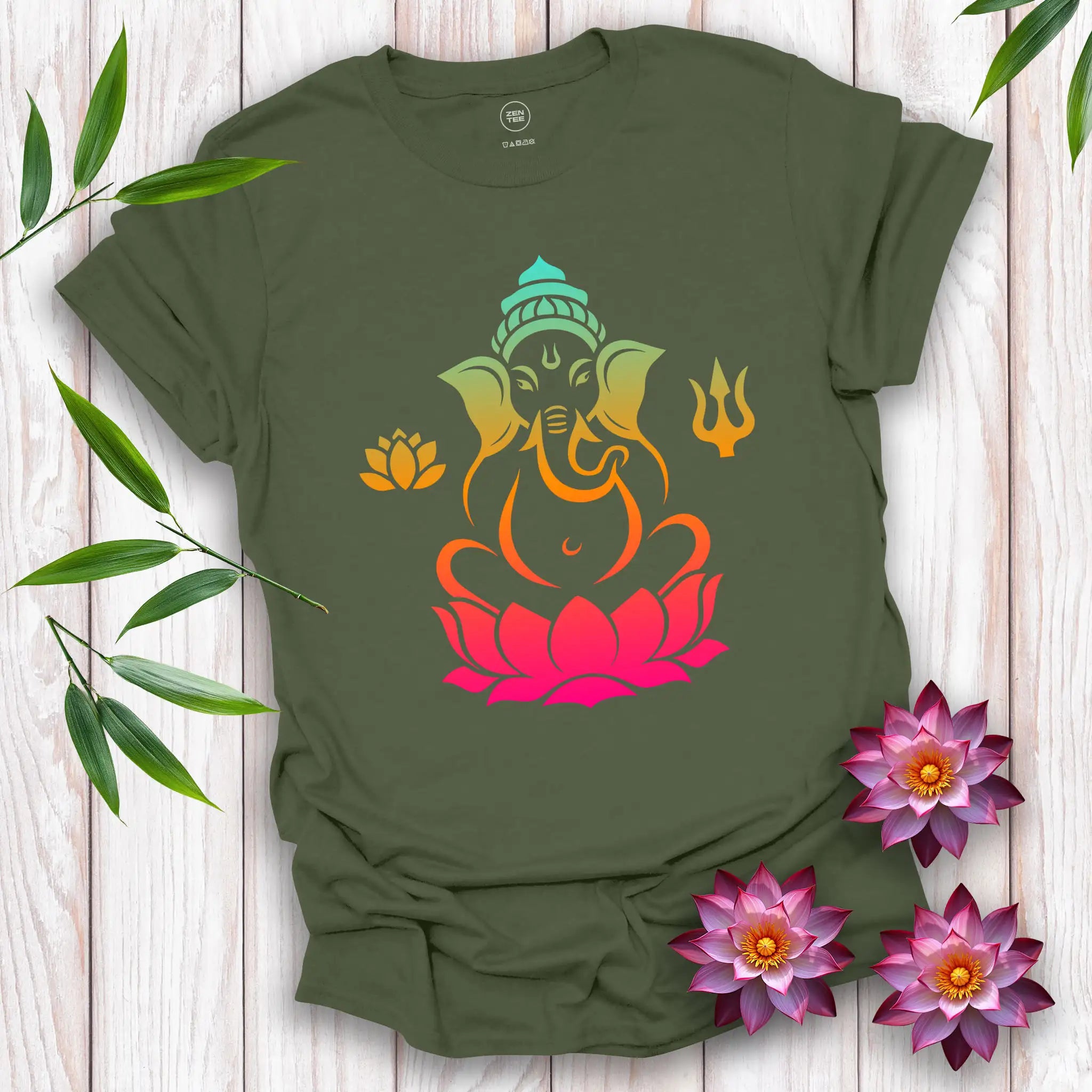 Divine Ganesha in Bloom T-Shirt