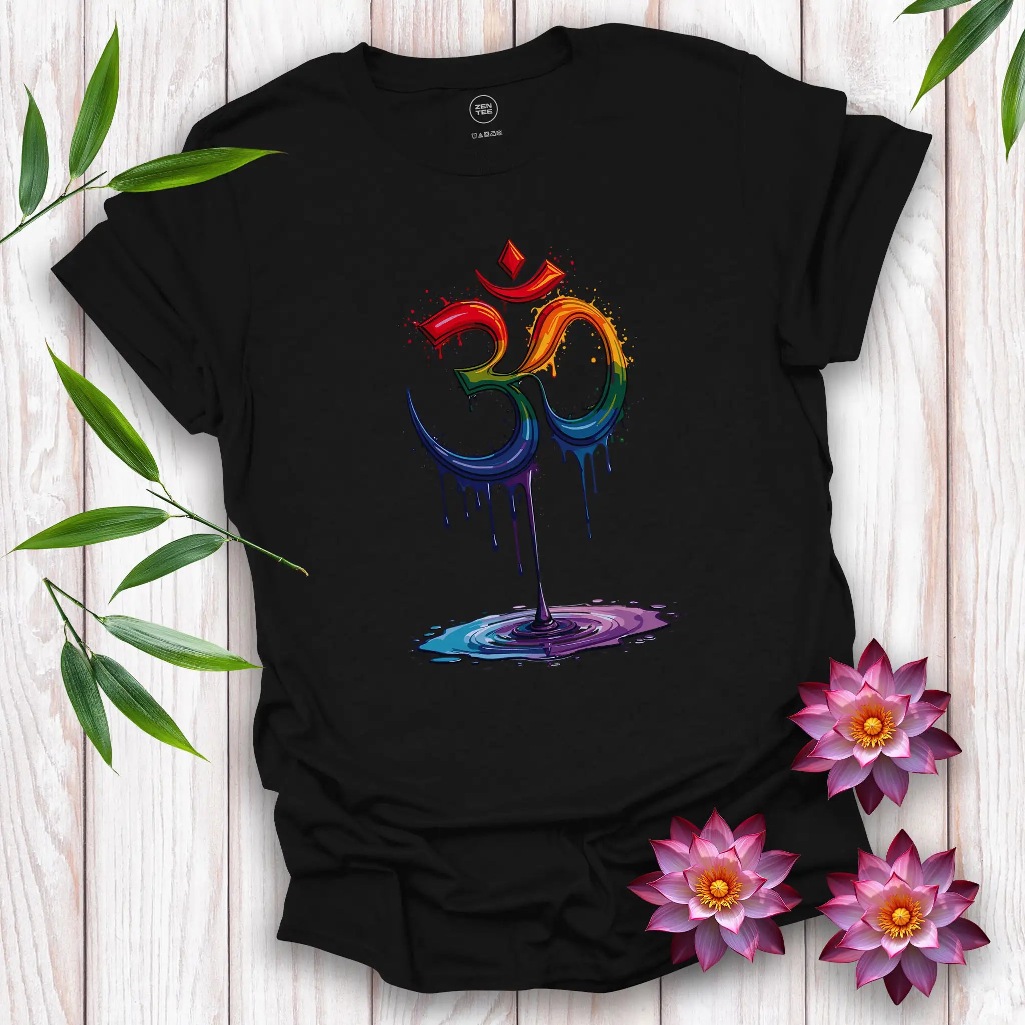 Rainbow Om Dripping T-Shirt