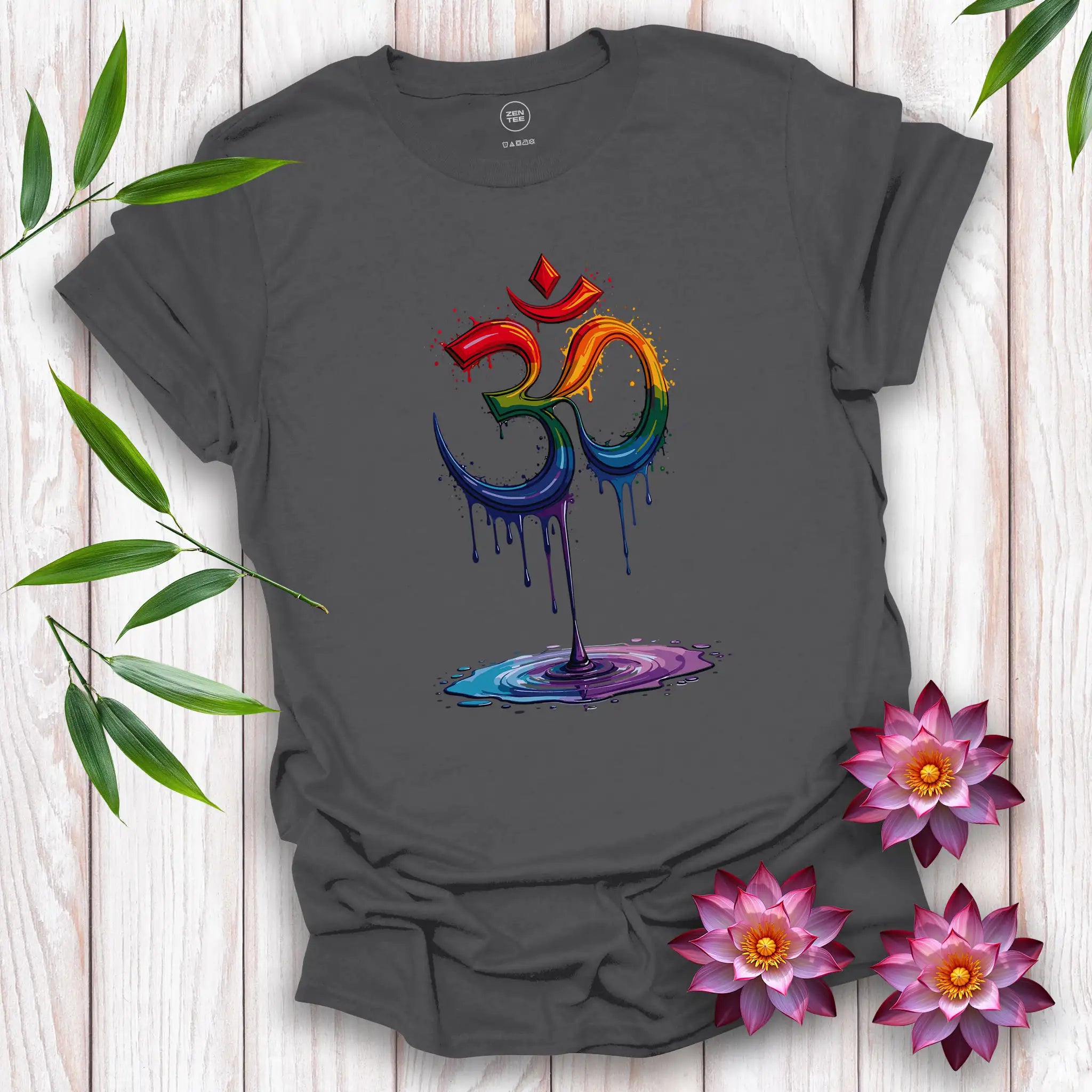 Rainbow Om Dripping T-Shirt