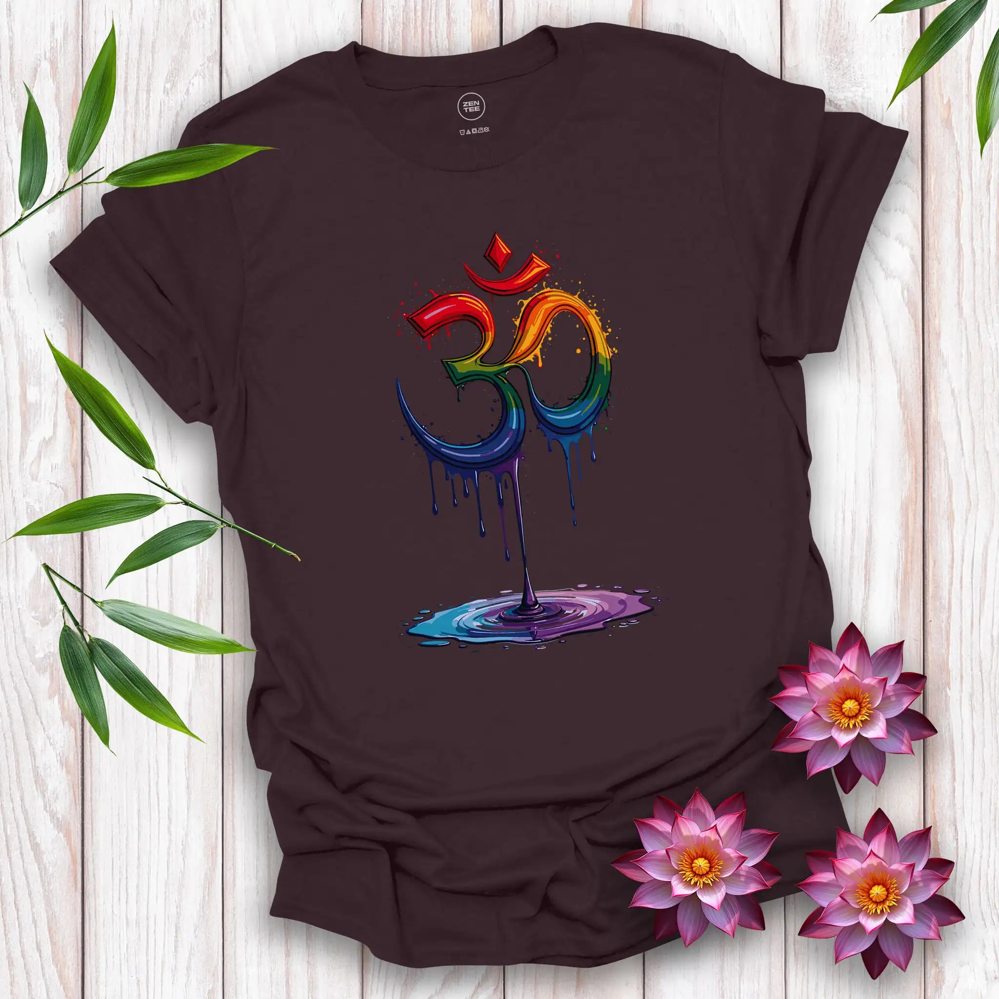 Rainbow Om Dripping T-Shirt