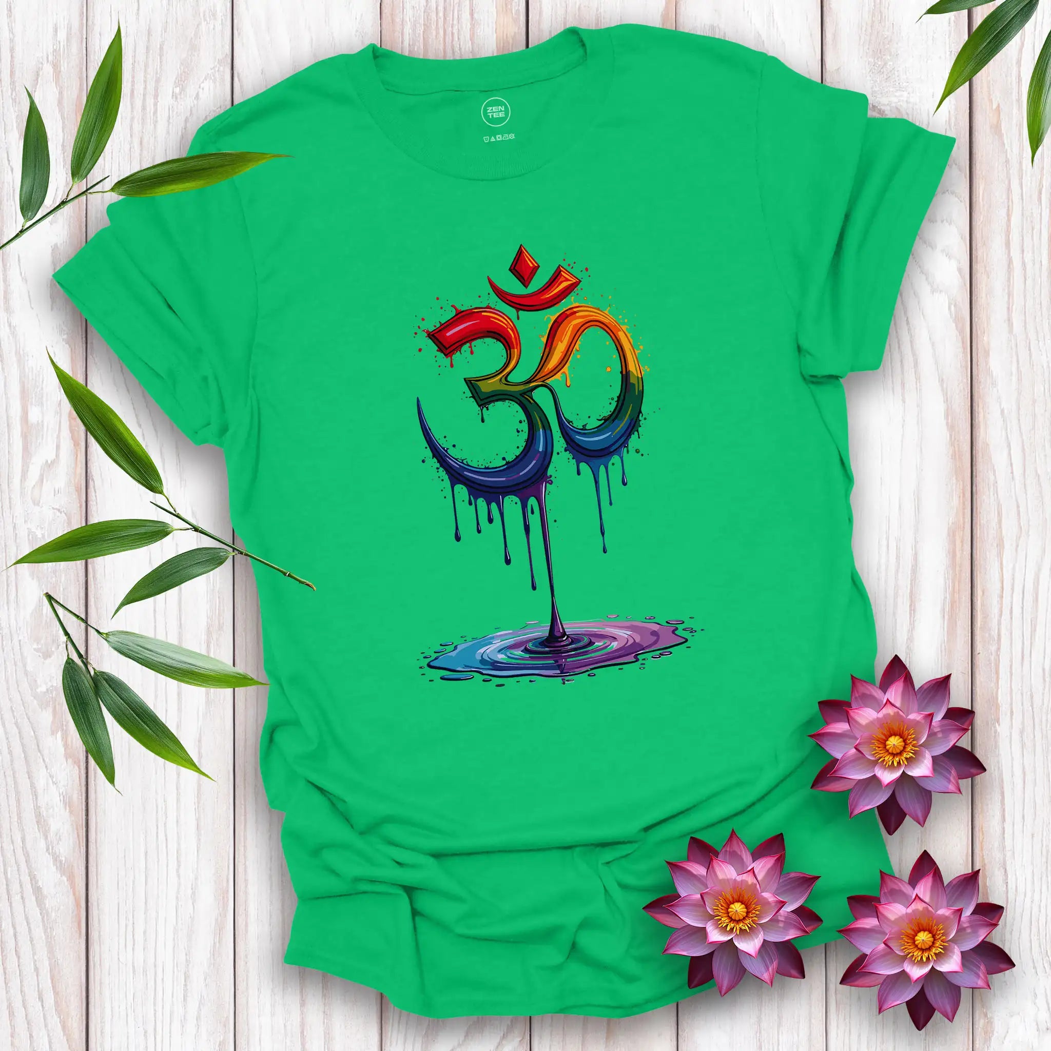 Rainbow Om Dripping T-Shirt