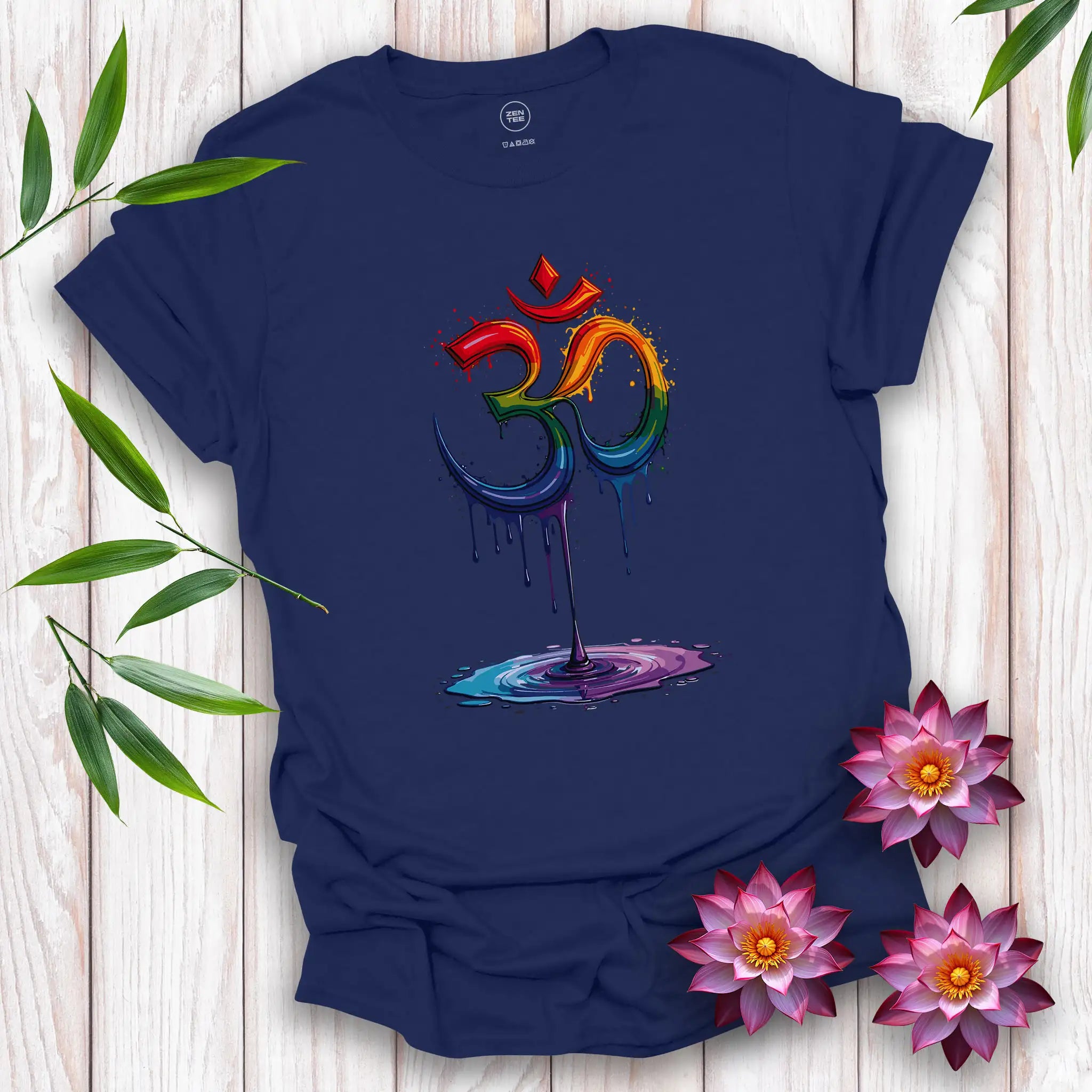 Rainbow Om Dripping T-Shirt