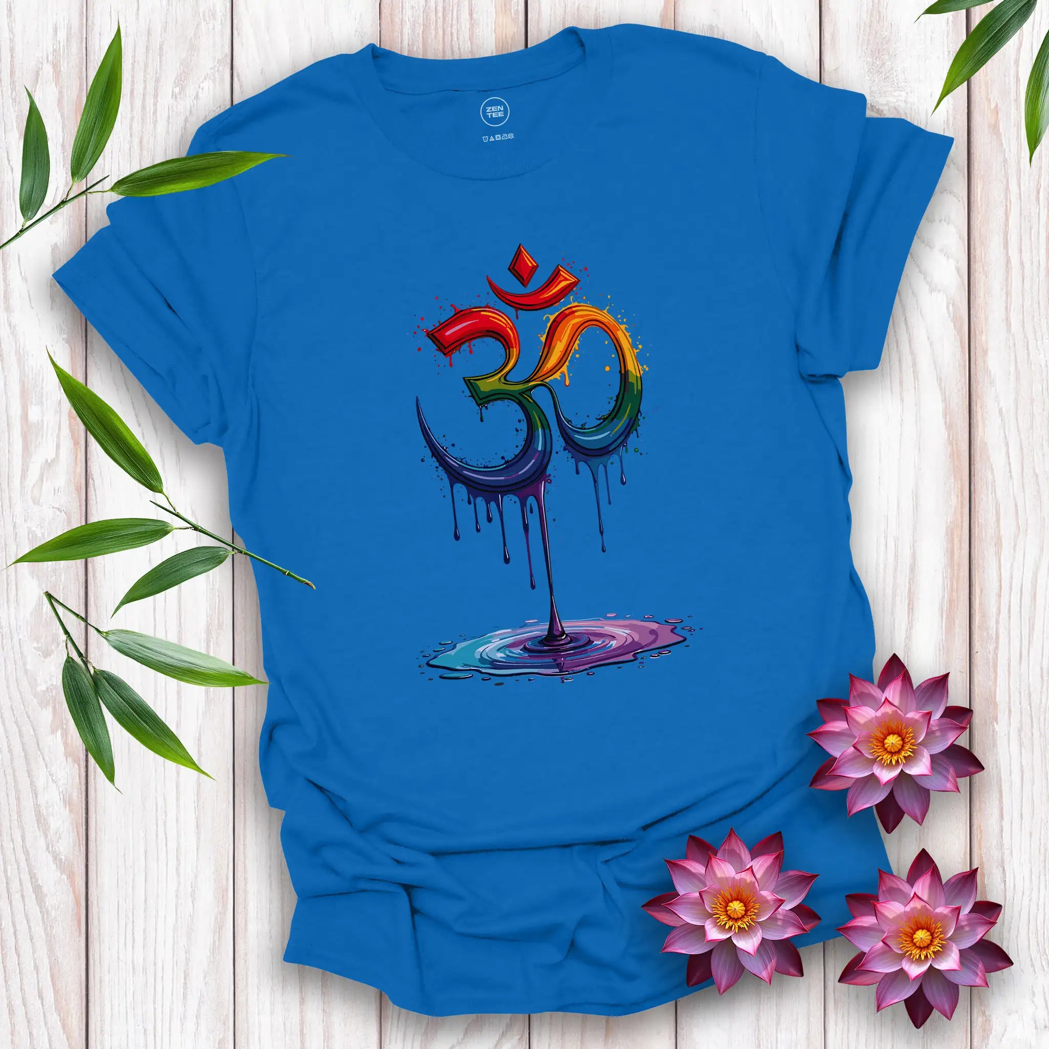 Rainbow Om Dripping T-Shirt