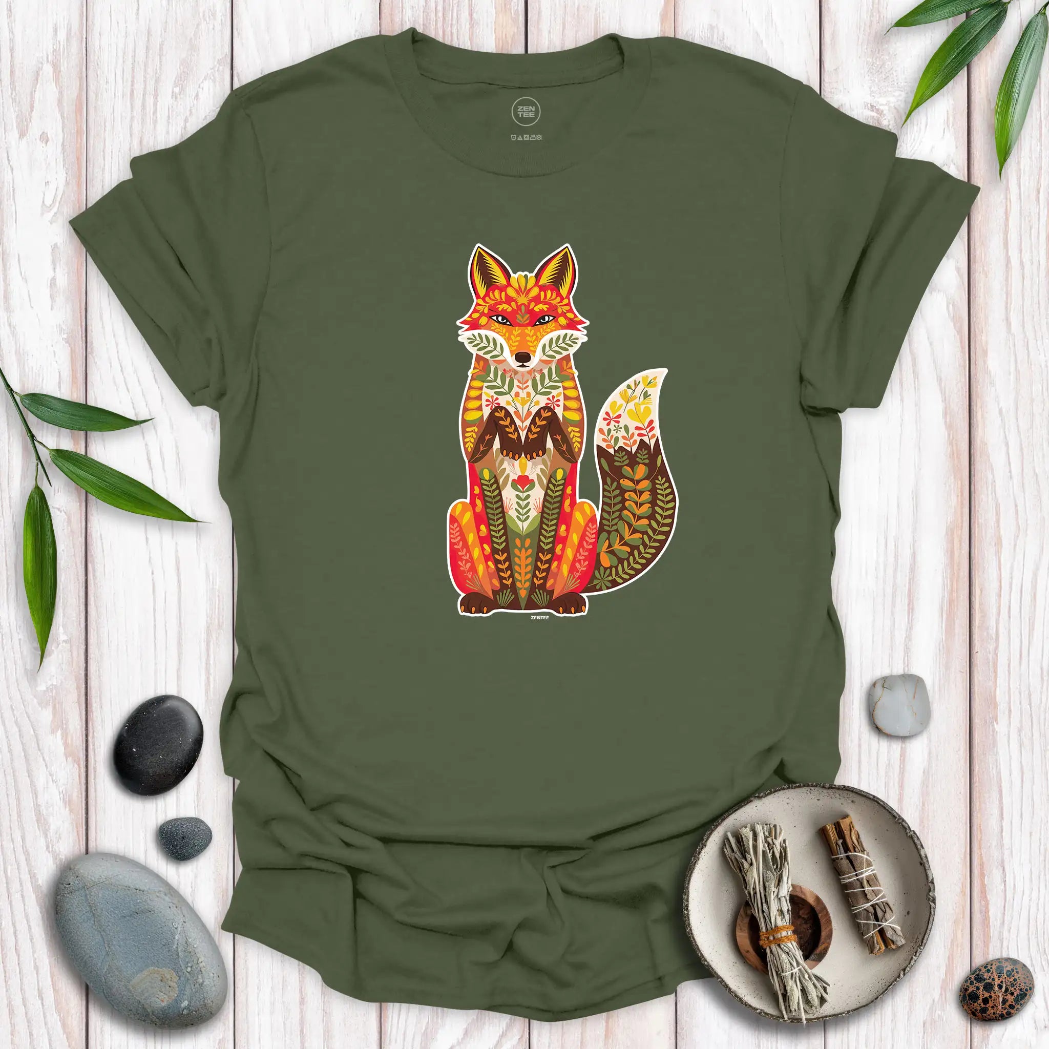 Fox n Flowers T-Shirt
