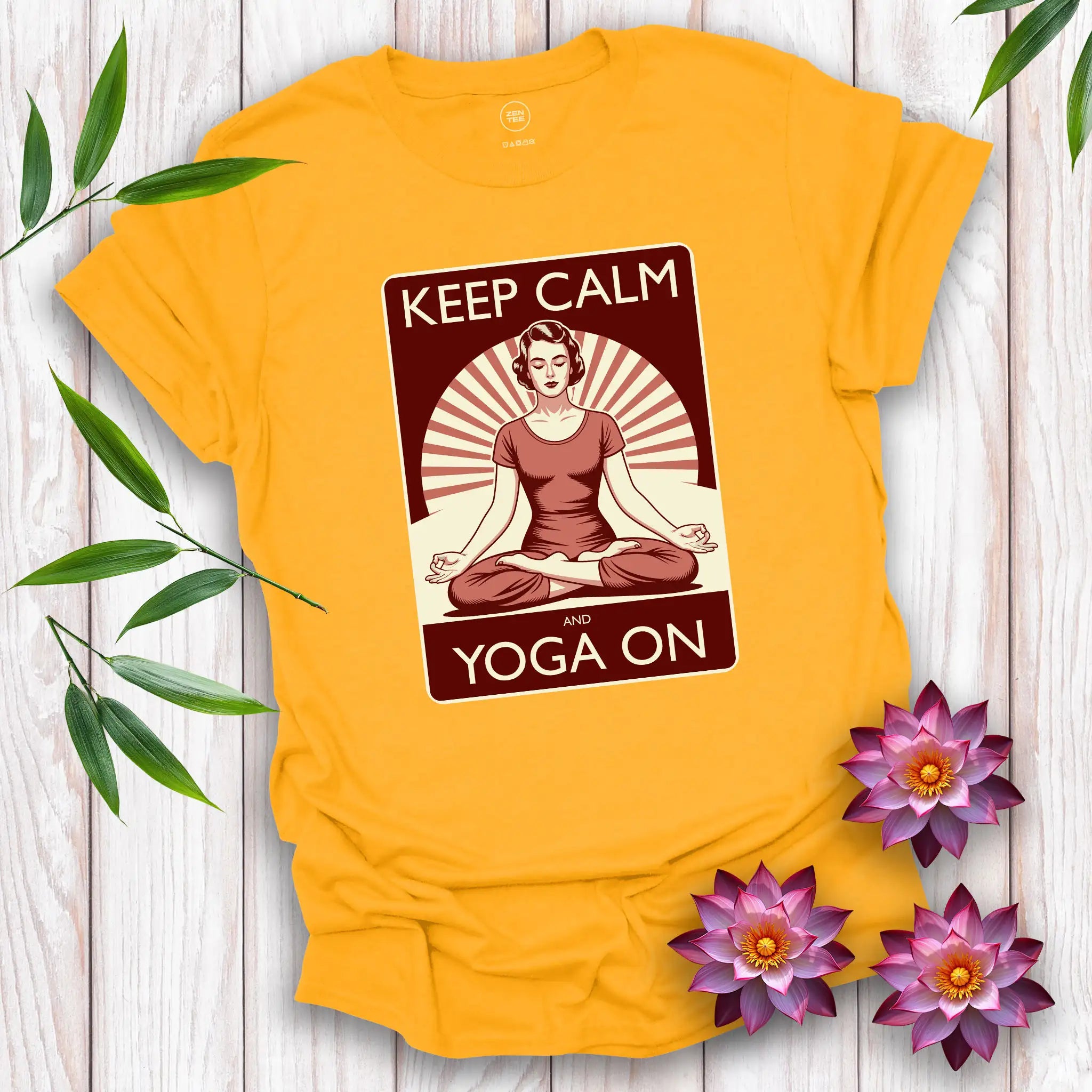 Keep Calm and Yoga On T-Shirt