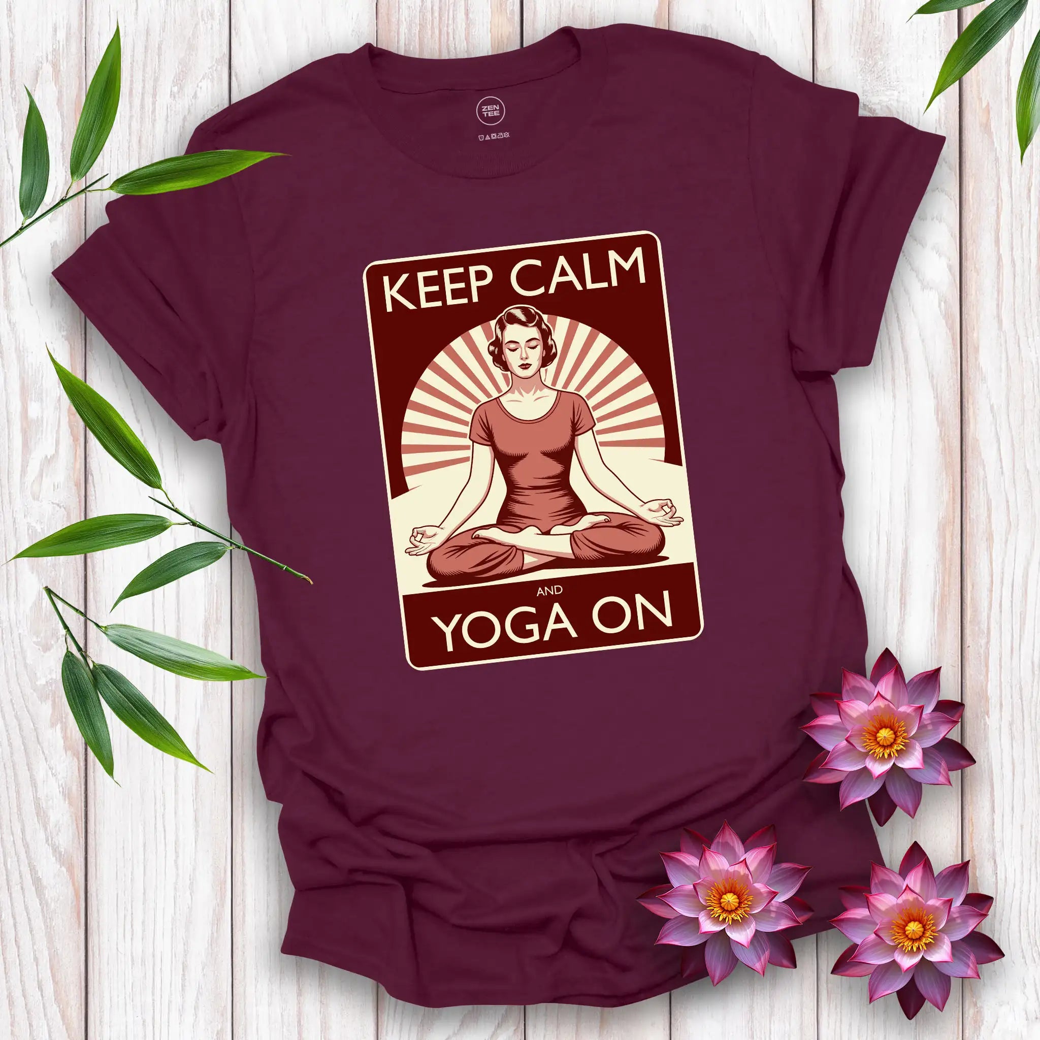 Keep Calm and Yoga On T-Shirt