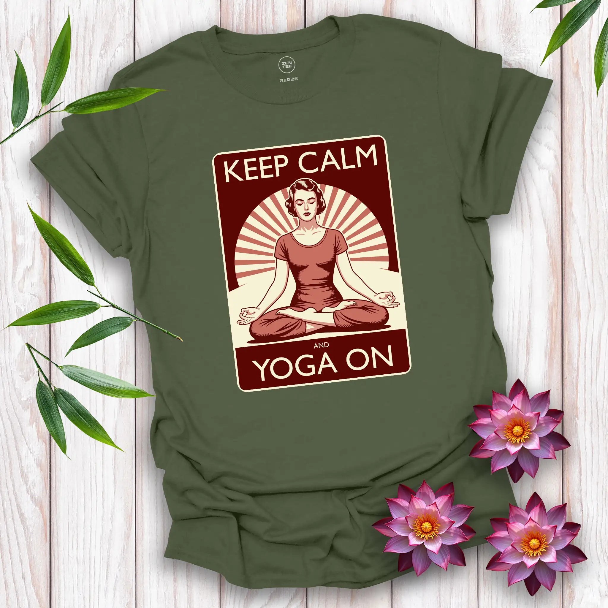 Keep Calm and Yoga On T-Shirt