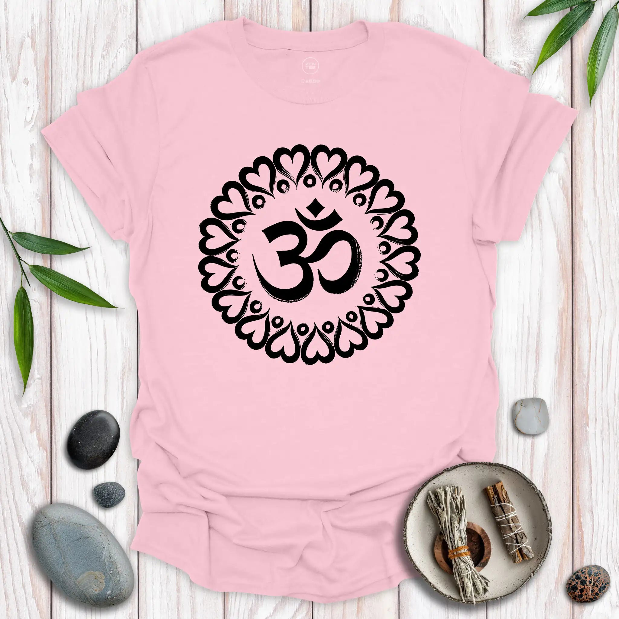 Om Heart Circle T-Shirt
