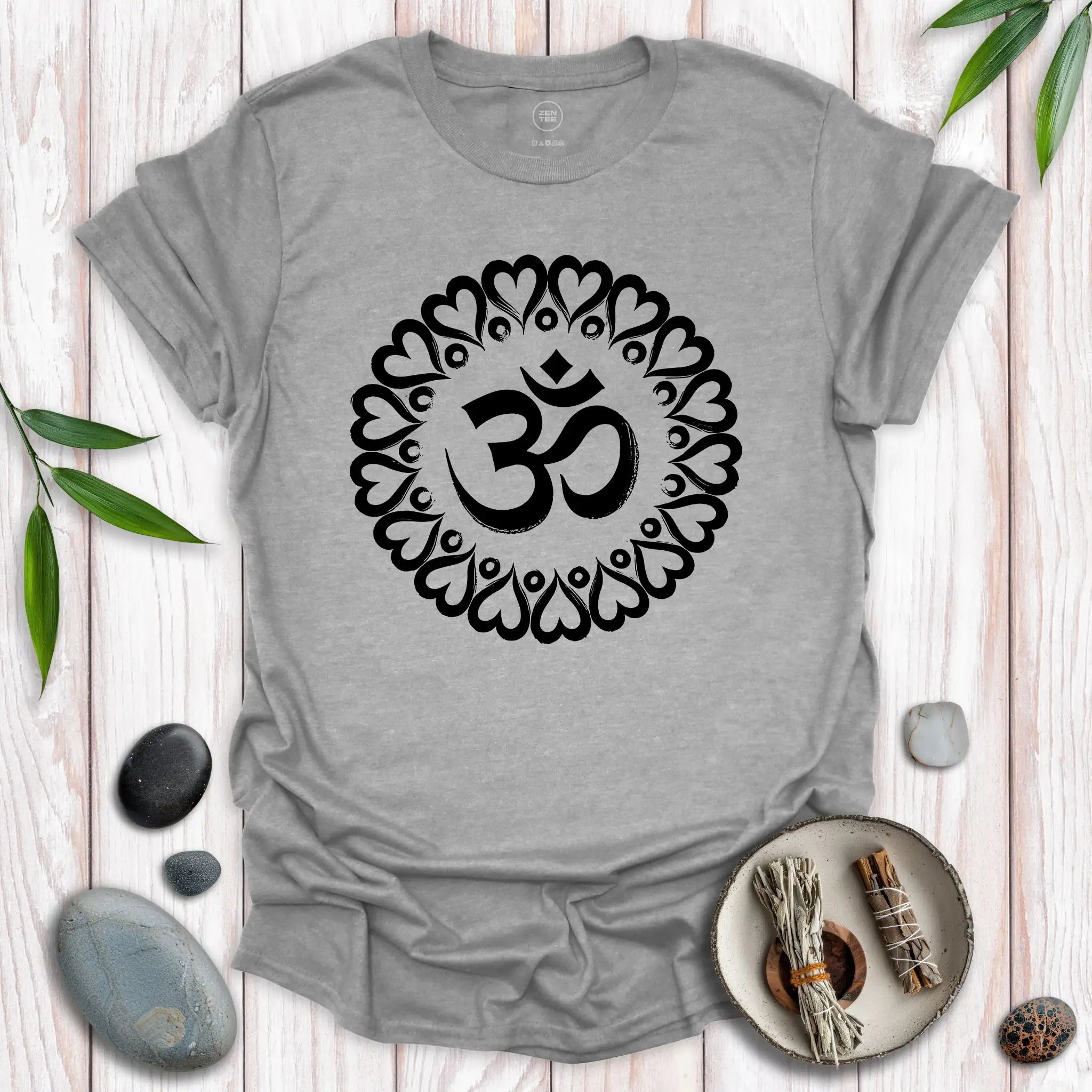 Om Heart Circle T-Shirt