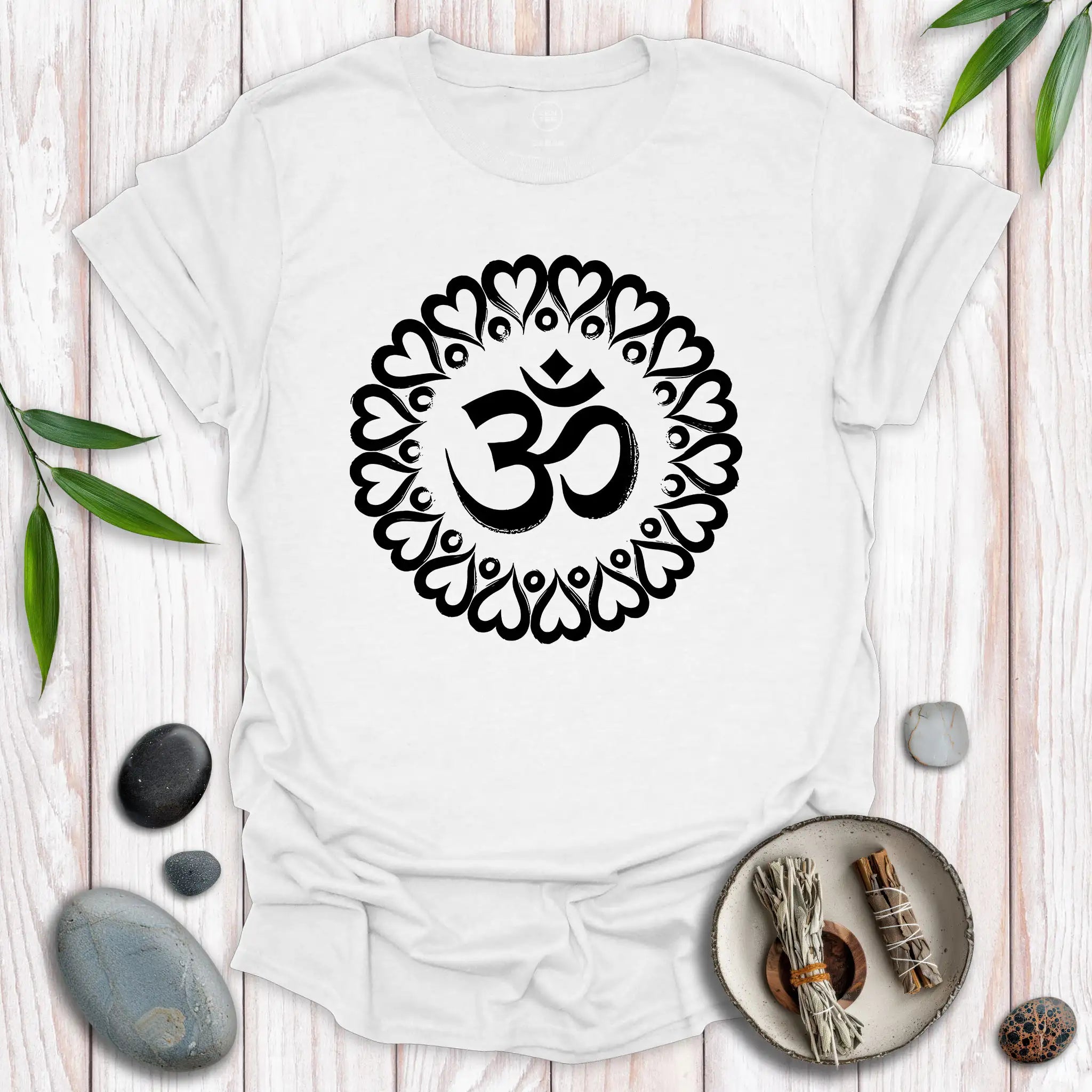 Om Heart Circle T-Shirt