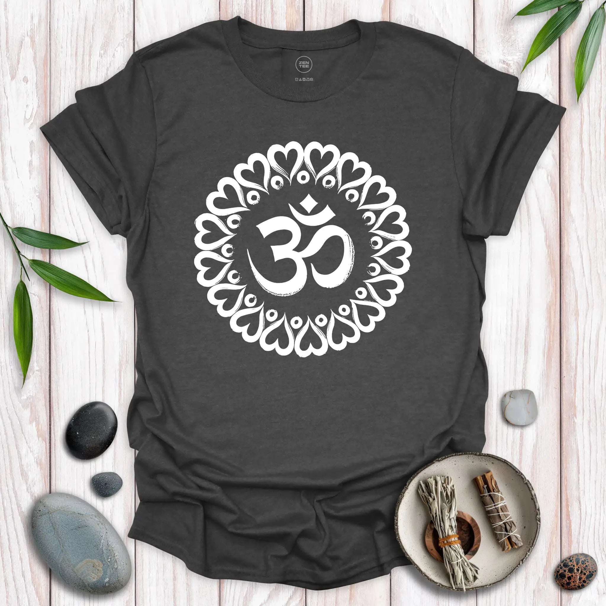 Om Heart Circle T-Shirt