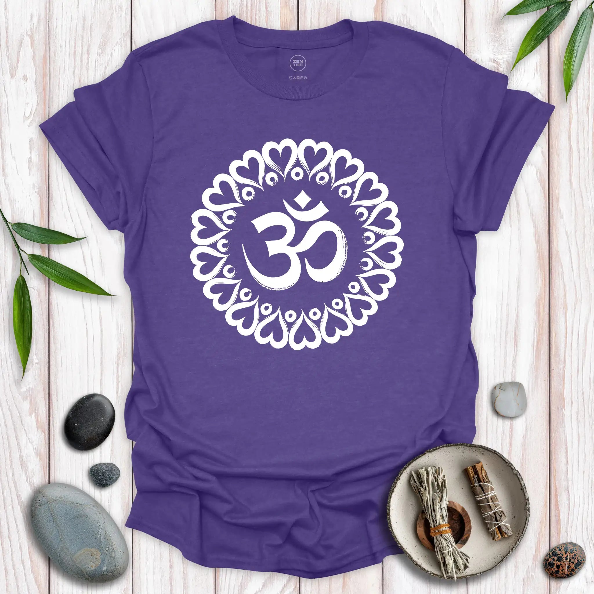 Om Heart Circle T-Shirt